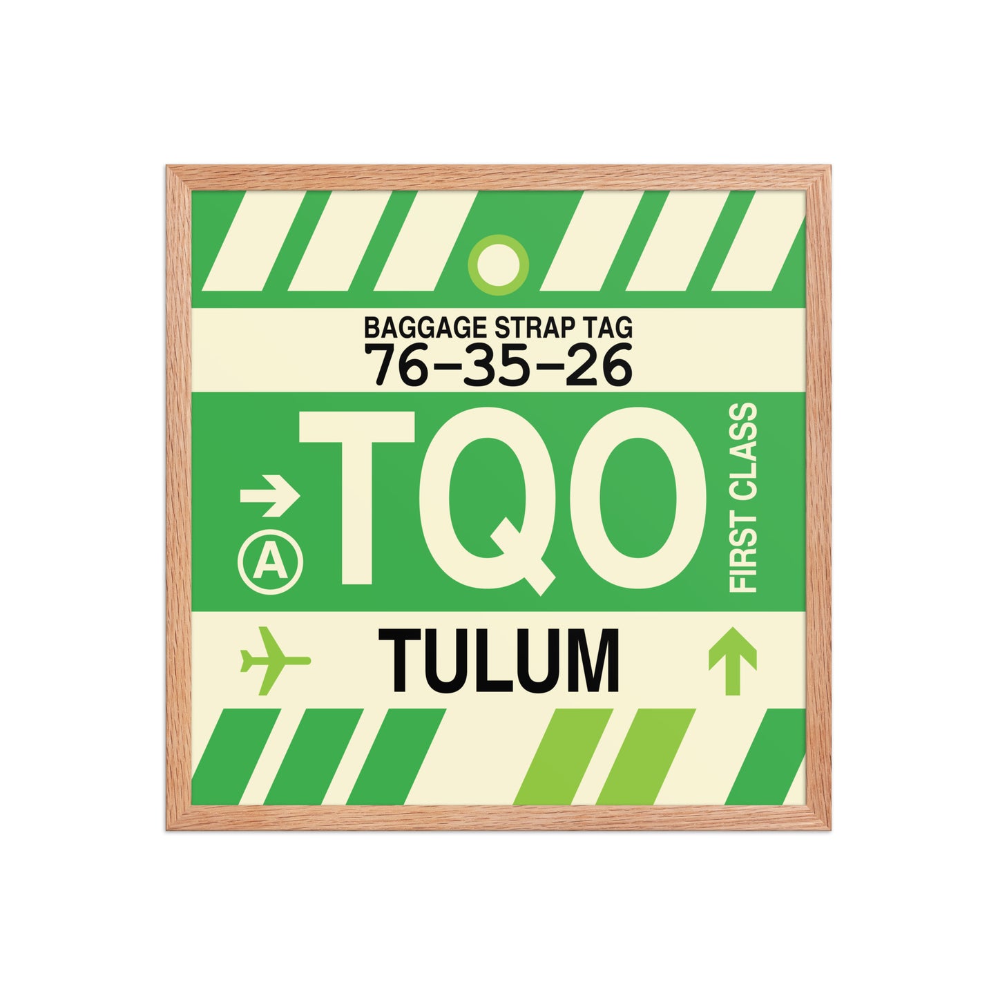 TQO Tulum Framed Print • Jet Age Baggage Tag Design • YHM Designs - Image 10