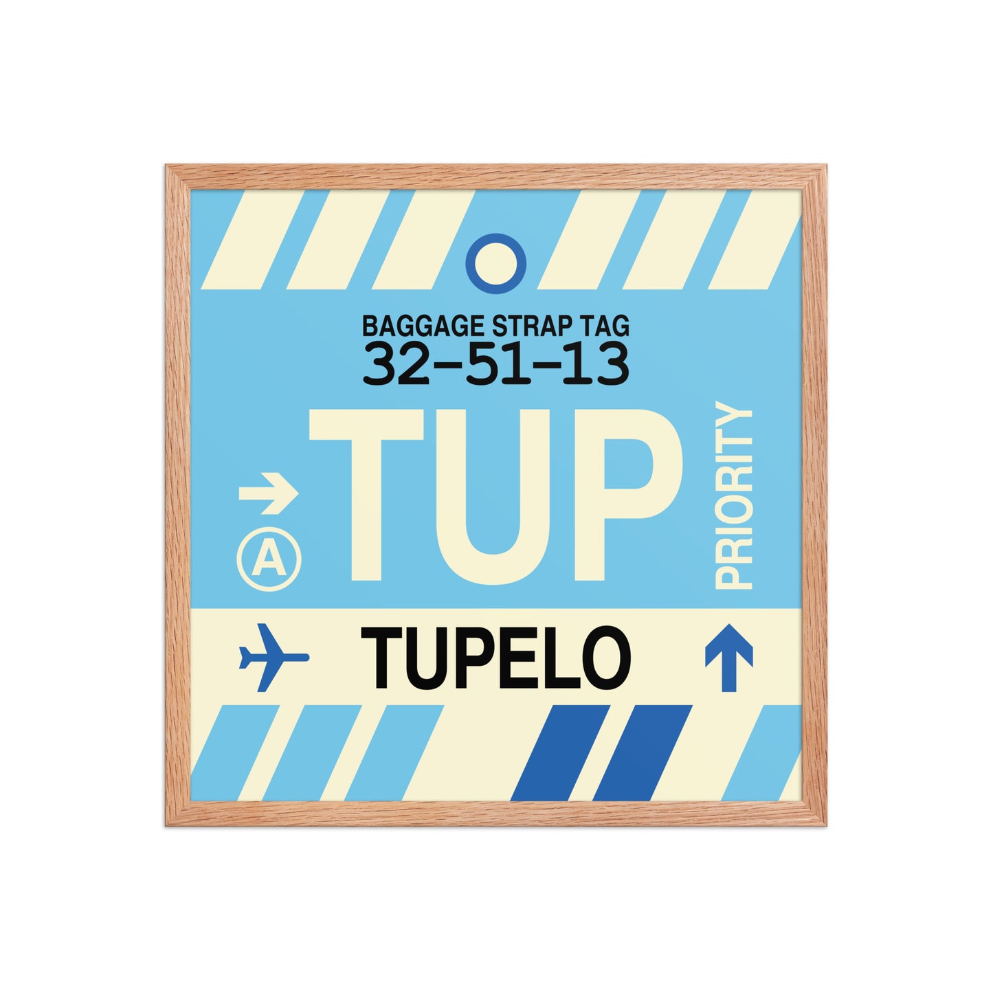 TUP Tupelo Framed Print • Jet Age Baggage Tag Design • YHM Designs - Image 10