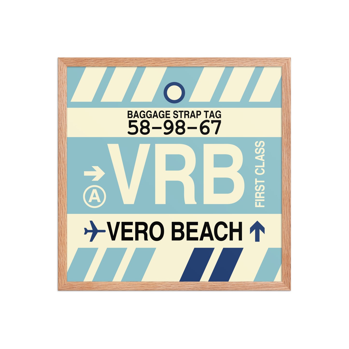 VRB Vero Beach Framed Print • Jet Age Baggage Tag Design • YHM Designs - Image 10