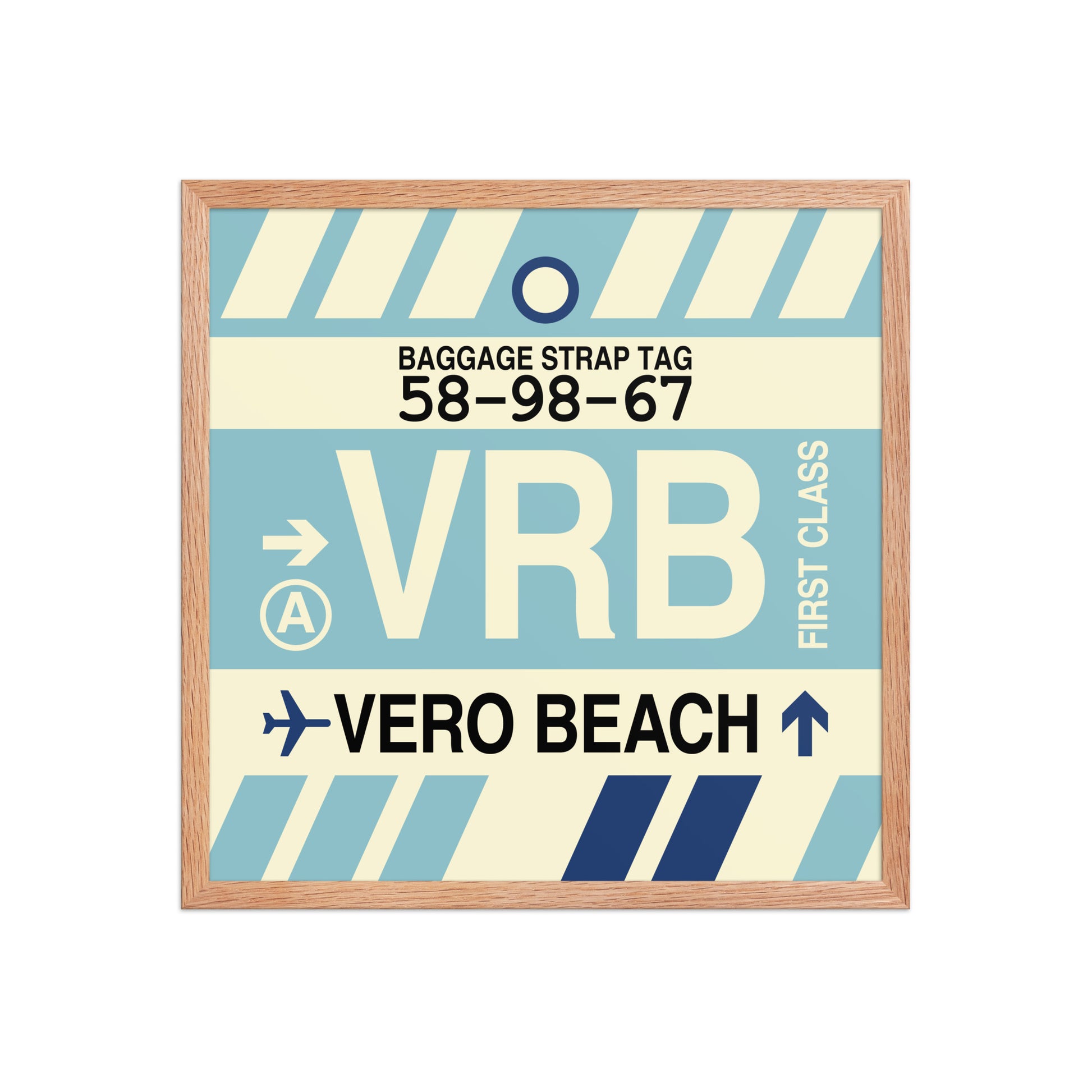 VRB Vero Beach Framed Print • Jet Age Baggage Tag Design • YHM Designs - Image 10