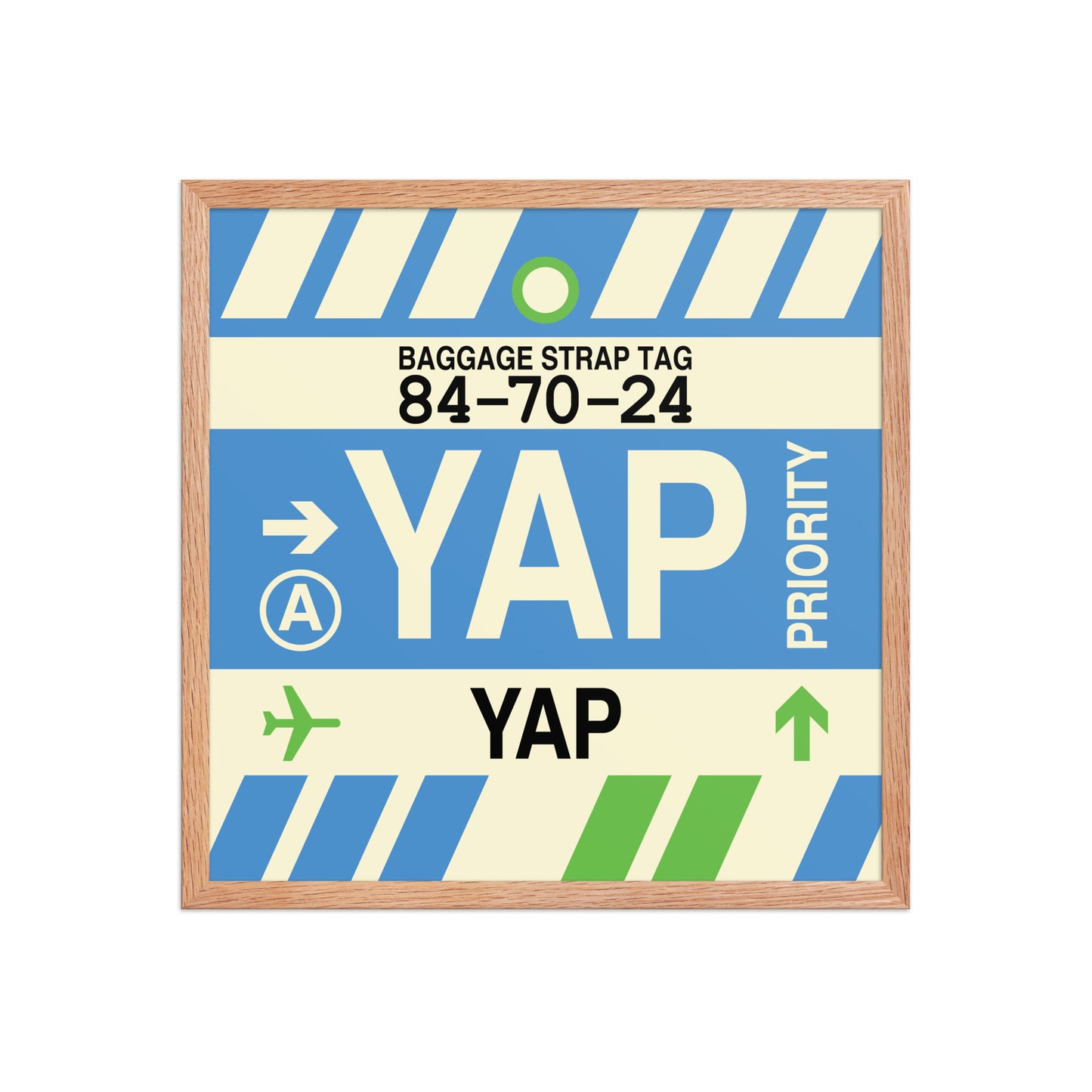 YAP Yap Framed Print • Jet Age Baggage Tag Design • YHM Designs - Image 10