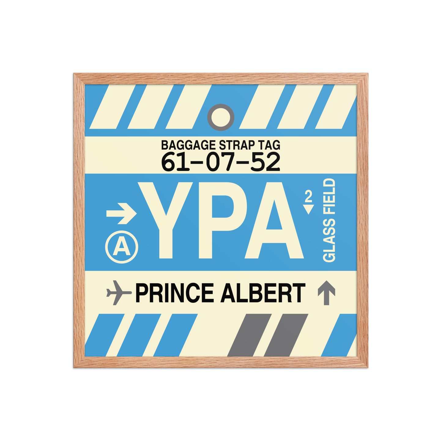 YPA Prince Albert Framed Print • Jet Age Baggage Tag Design • YHM Designs - Image 10