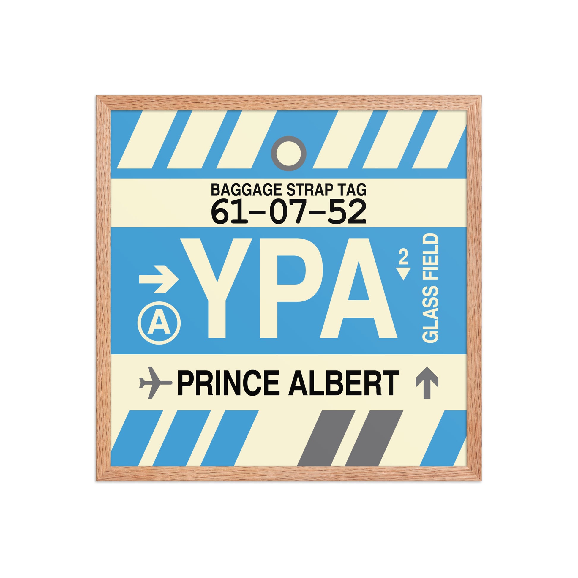 YPA Prince Albert Framed Print • Jet Age Baggage Tag Design • YHM Designs - Image 10