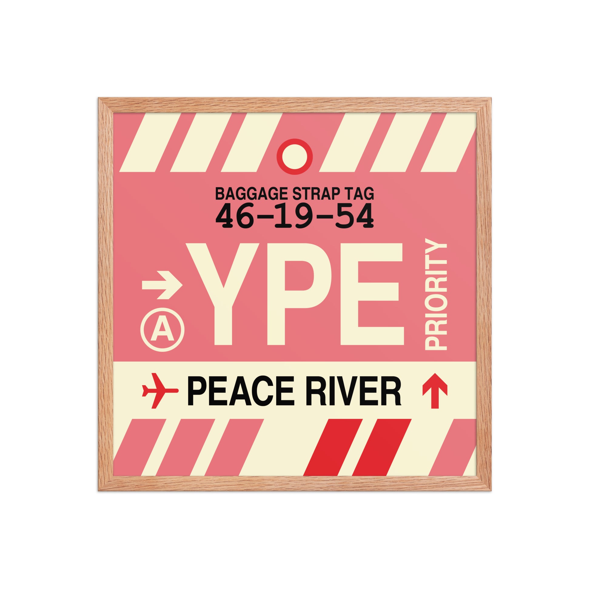 YPE Peace River Framed Print • Jet Age Baggage Tag Design • YHM Designs - Image 10