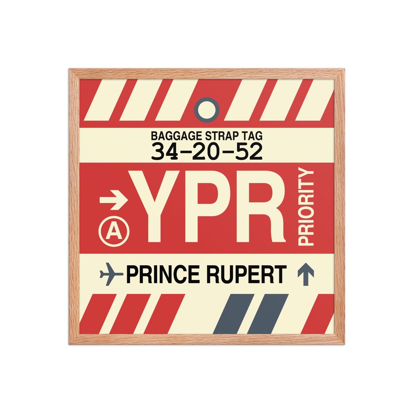 YPR Prince Rupert Framed Print • Jet Age Baggage Tag Design • YHM Designs - Image 10