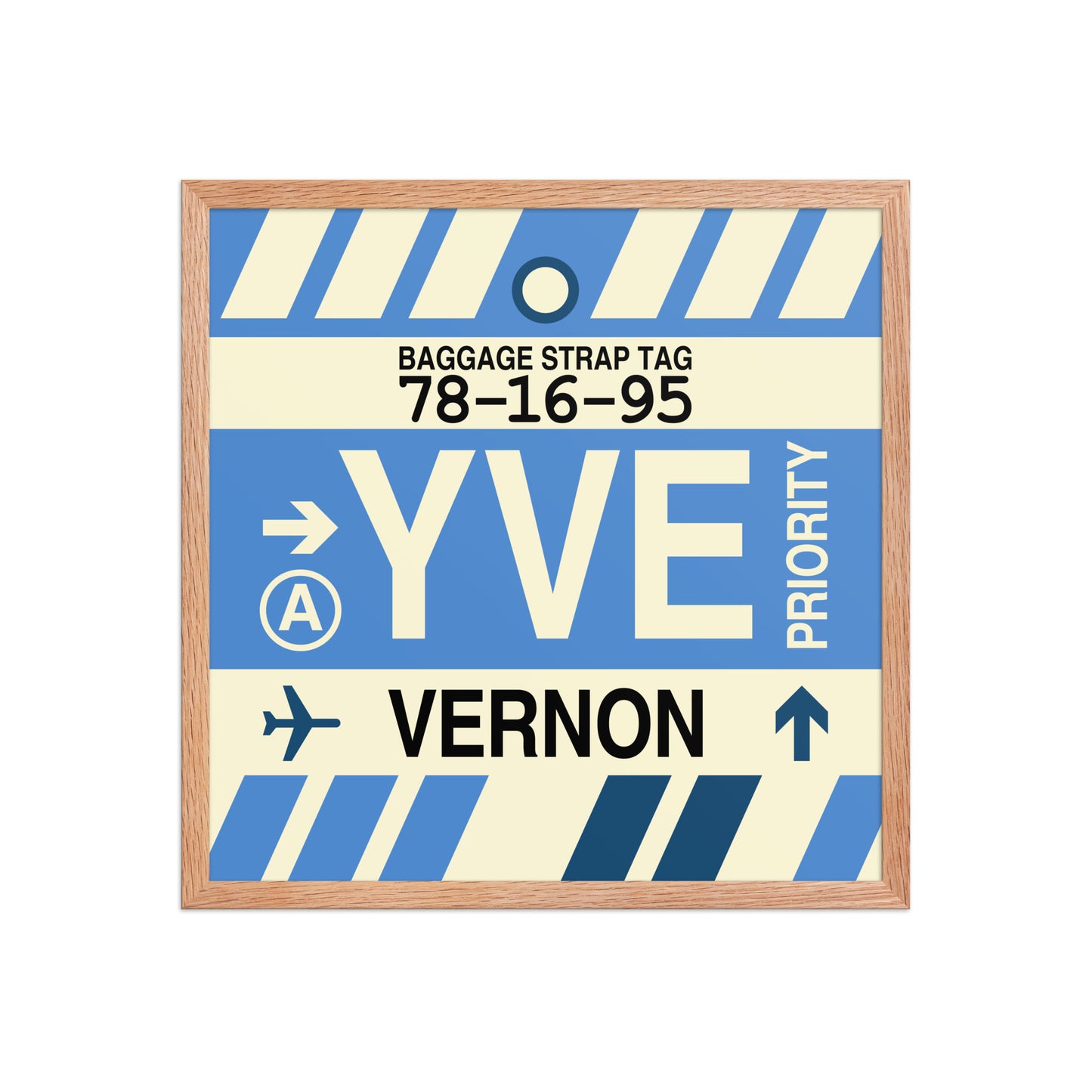YVE Vernon Framed Print • Jet Age Baggage Tag Design • YHM Designs - Image 10