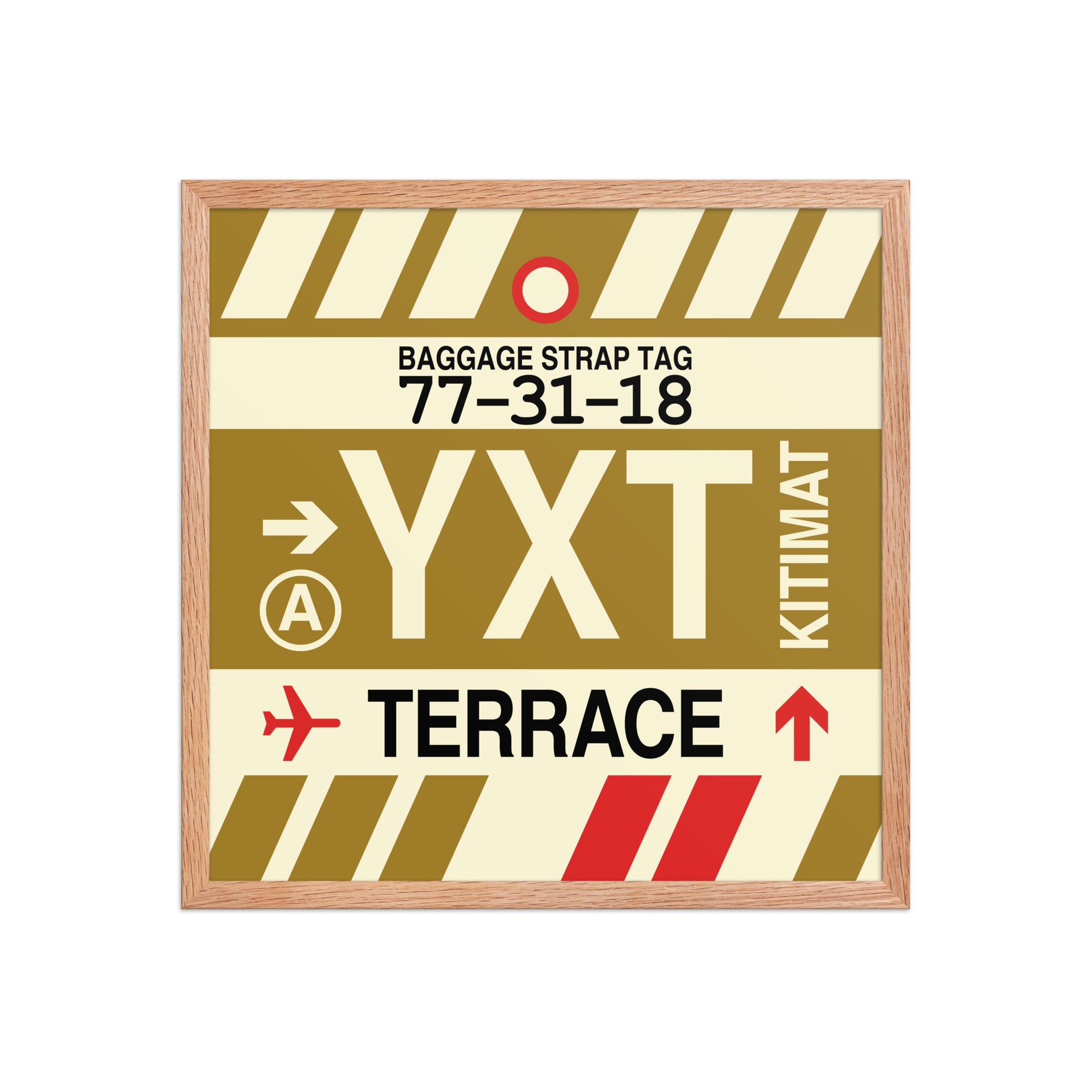 YXT Terrace Framed Print • Jet Age Baggage Tag Design • YHM Designs - Image 10