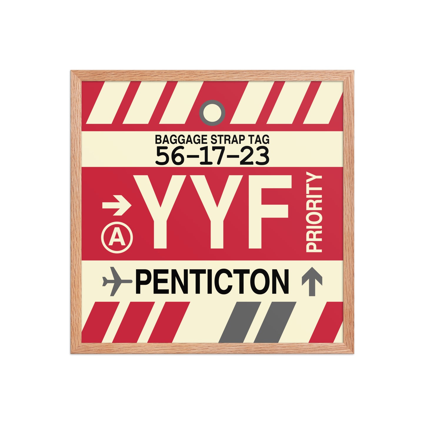 YYF Penticton Framed Print • Jet Age Baggage Tag Design • YHM Designs - Image 10
