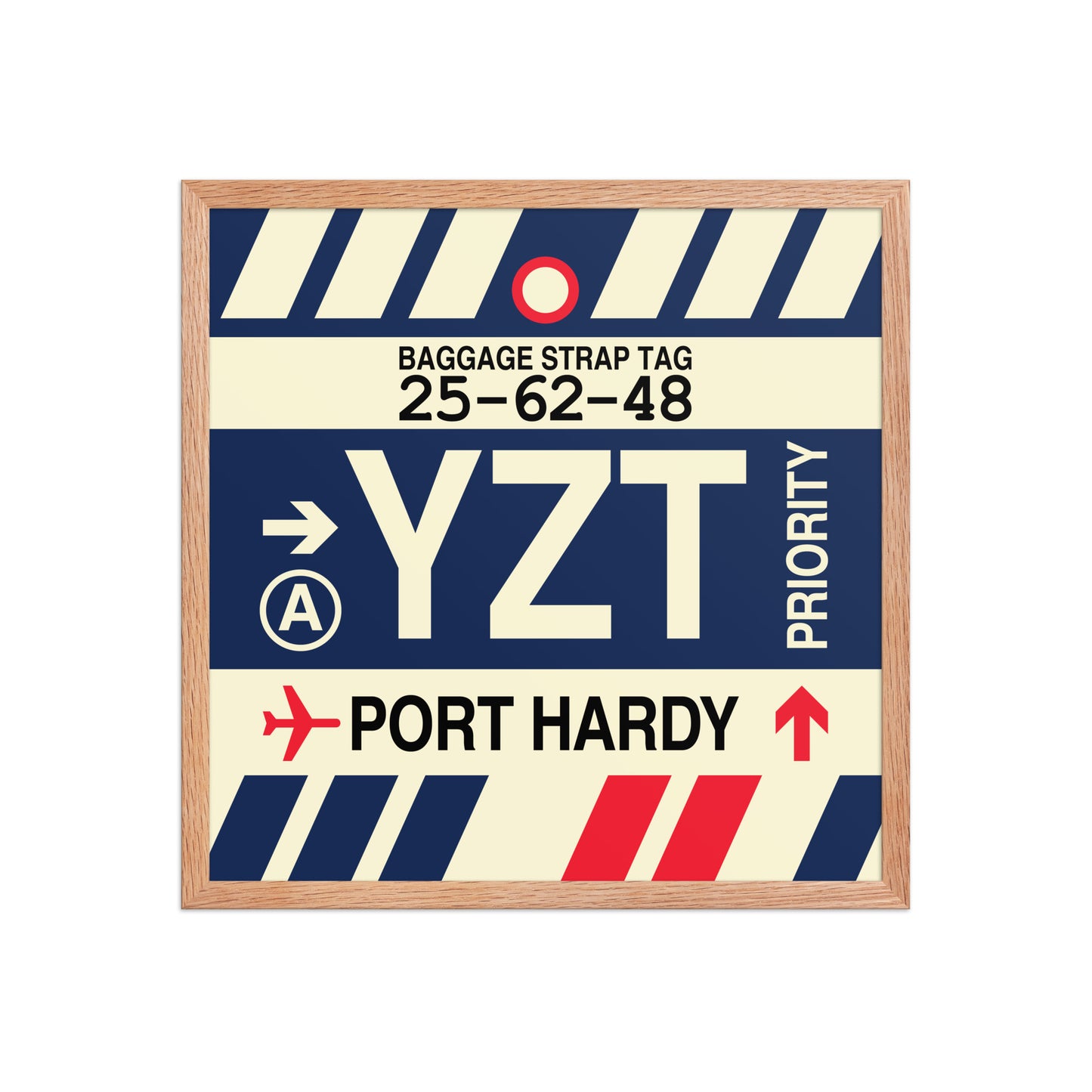 YZT Port Hardy Framed Print • Jet Age Baggage Tag Design • YHM Designs - Image 10