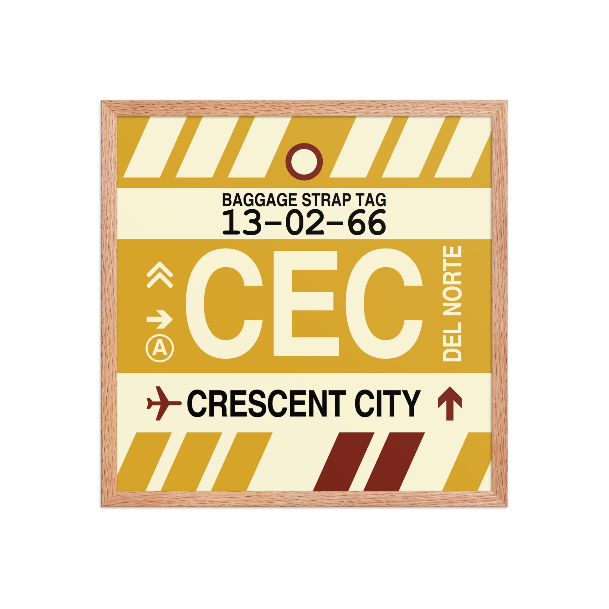 CEC Crescent City Framed Print • Jet Age Baggage Tag Design • YHM Designs - Image 10
