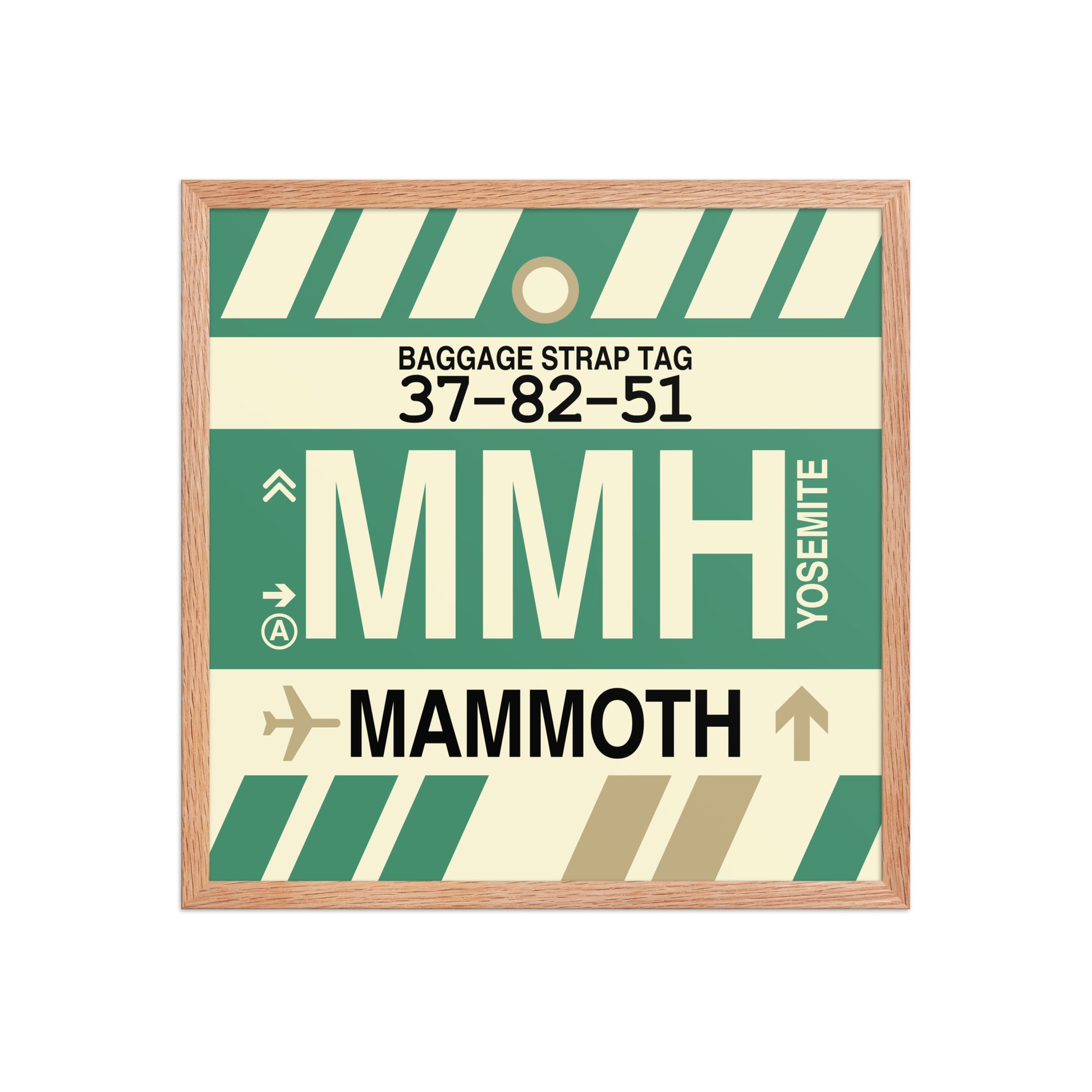 MMH Mammoth Lakes Framed Print • Jet Age Baggage Tag Design • YHM Designs - Image 10