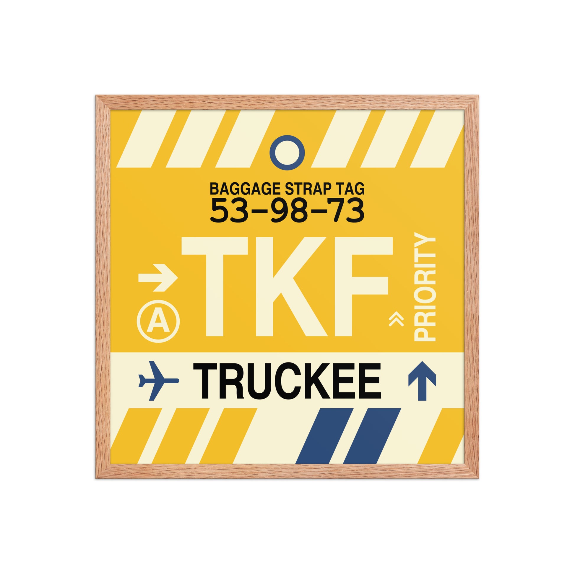 TKF Truckee Framed Print • Jet Age Baggage Tag Design • YHM Designs - Image 10