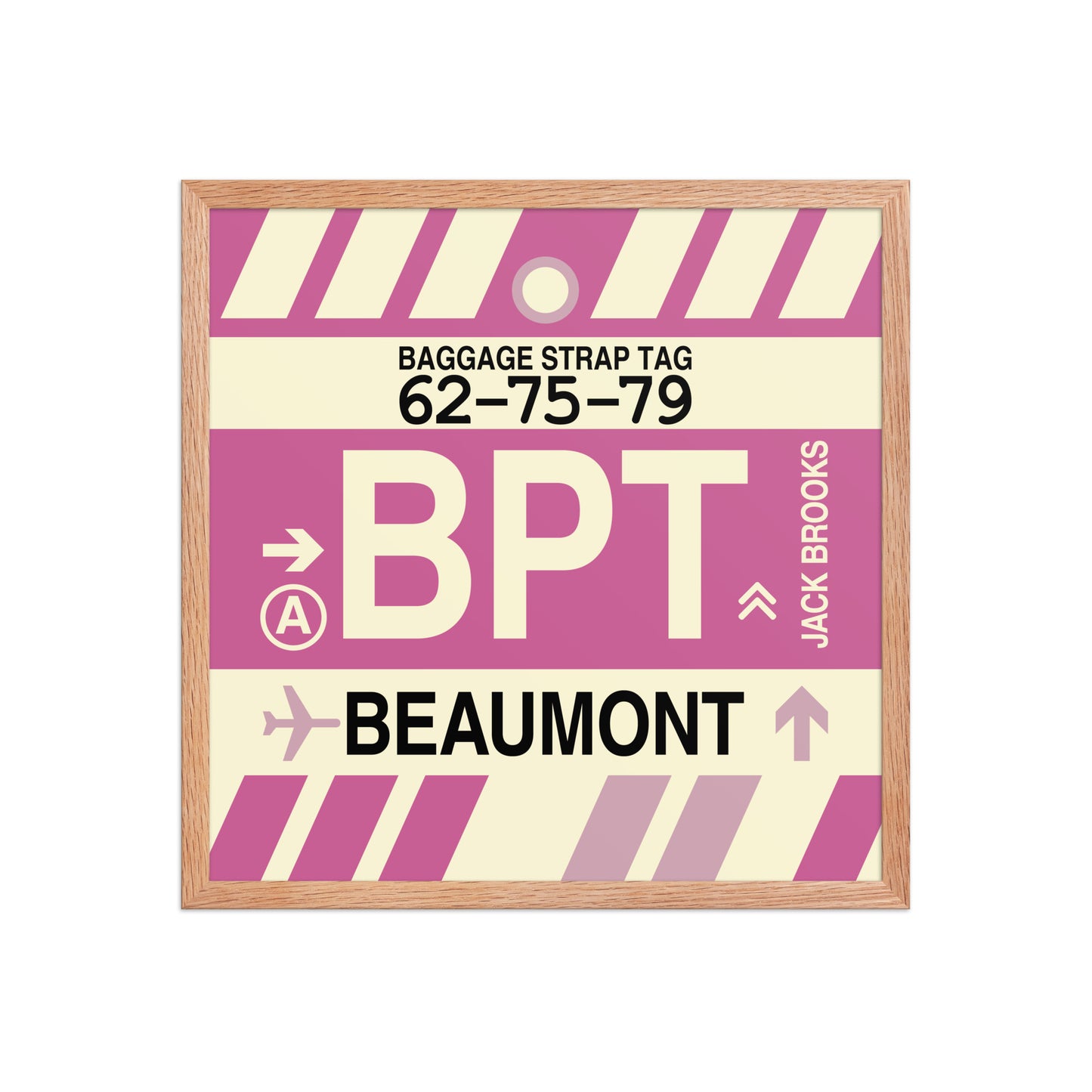BPT Beaumont Framed Print • Jet Age Baggage Tag Design • YHM Designs - Image 10