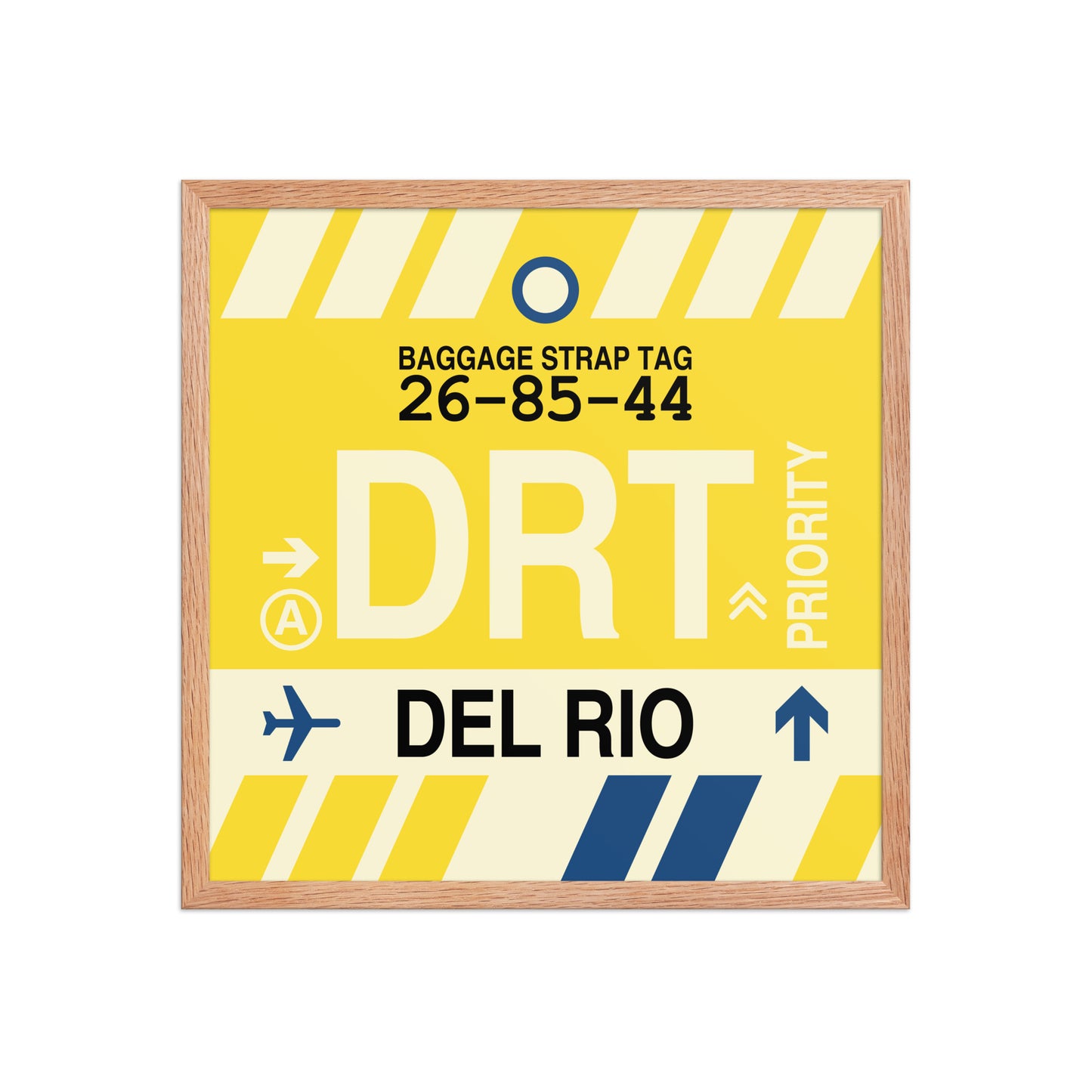 DRT Del Rio Framed Print • Jet Age Baggage Tag Design • YHM Designs - Image 10