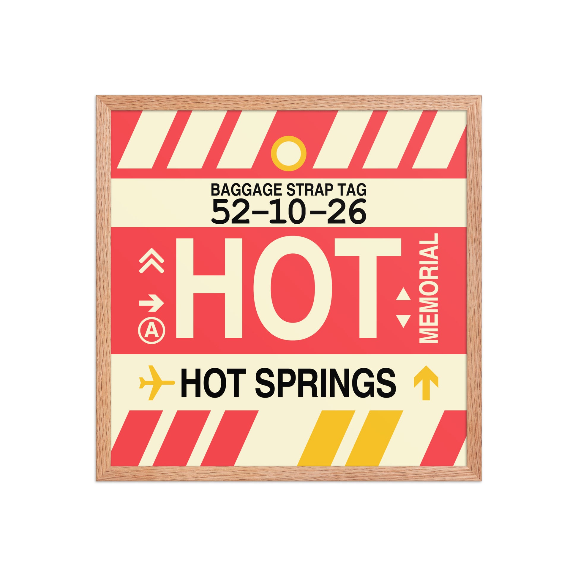 HOT Hot Springs Framed Print • Jet Age Baggage Tag Design • YHM Designs - Image 10