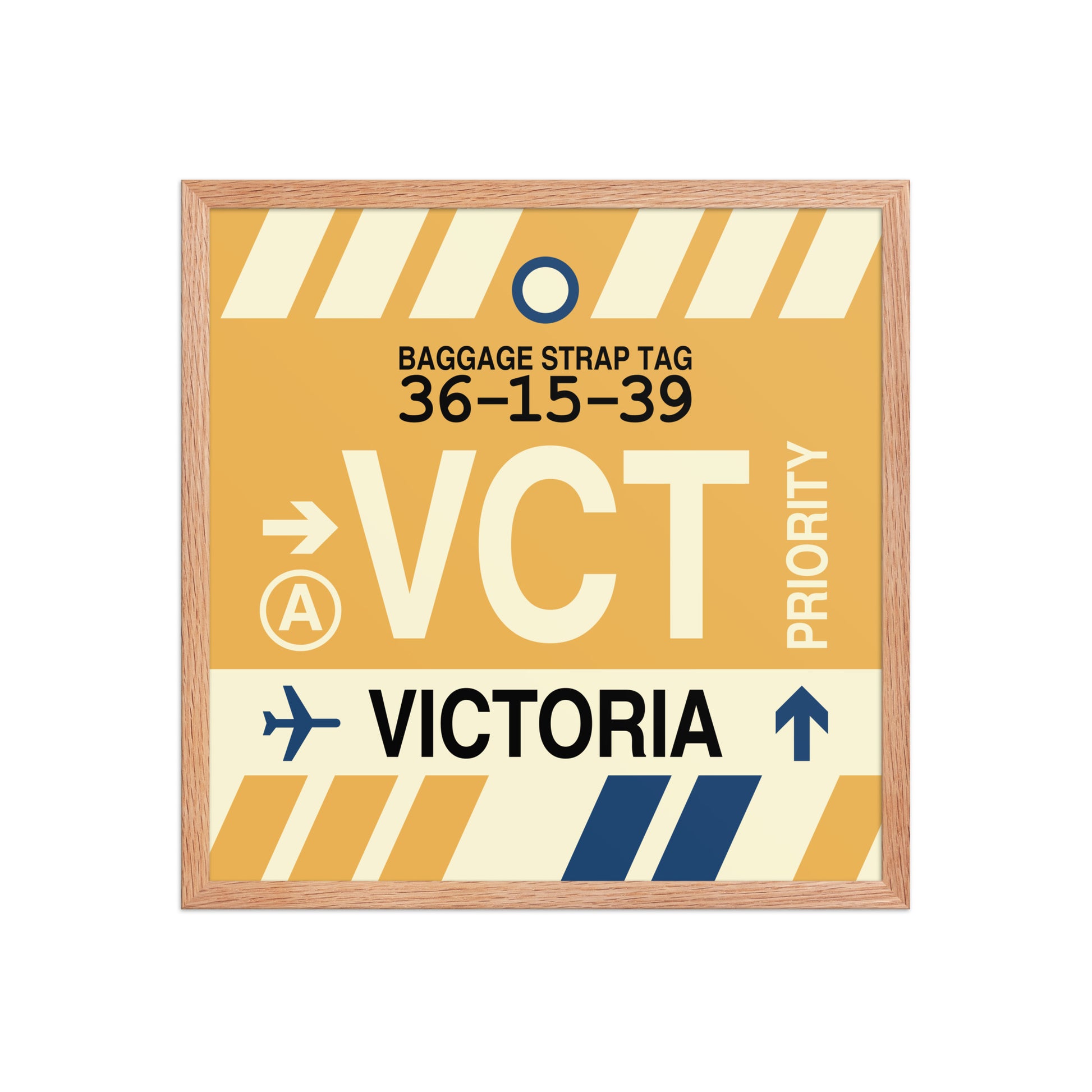 VCT Victoria Framed Print • Jet Age Baggage Tag Design • YHM Designs - Image 10
