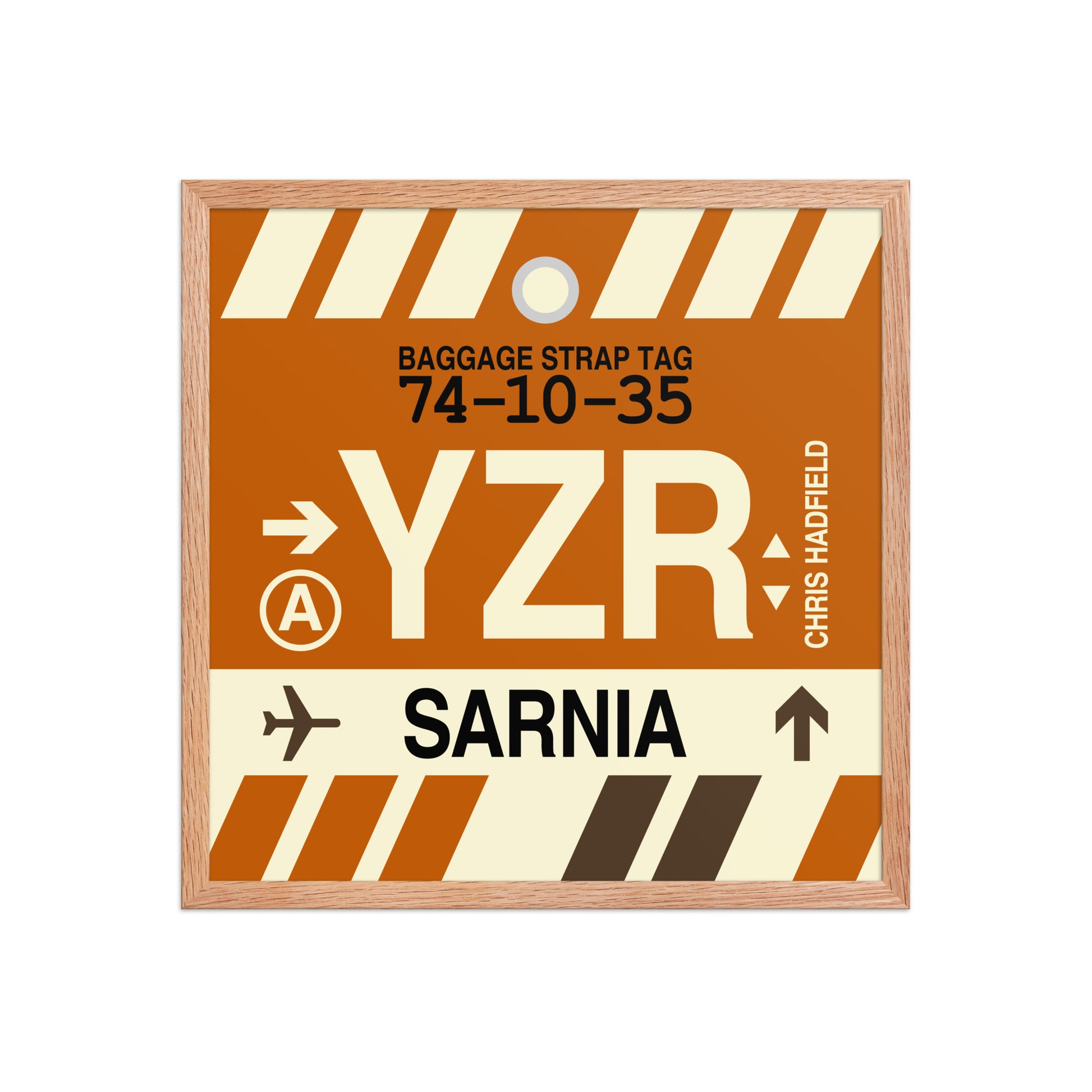 YZR Sarnia Framed Print • Jet Age Baggage Tag Design • YHM Designs - Image 15