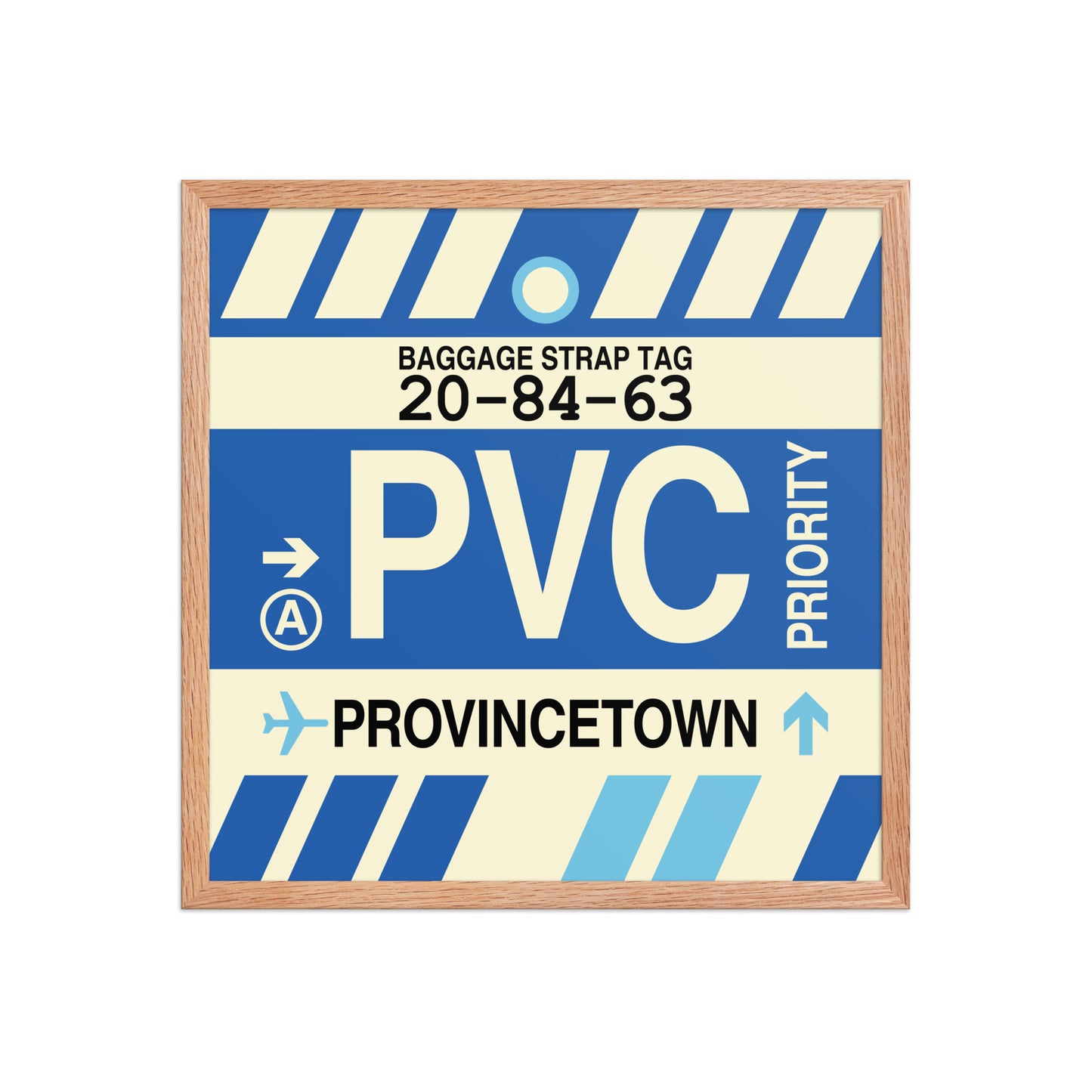 PVC Provincetown Framed Print • Jet Age Baggage Tag Design • YHM Designs - Image 15