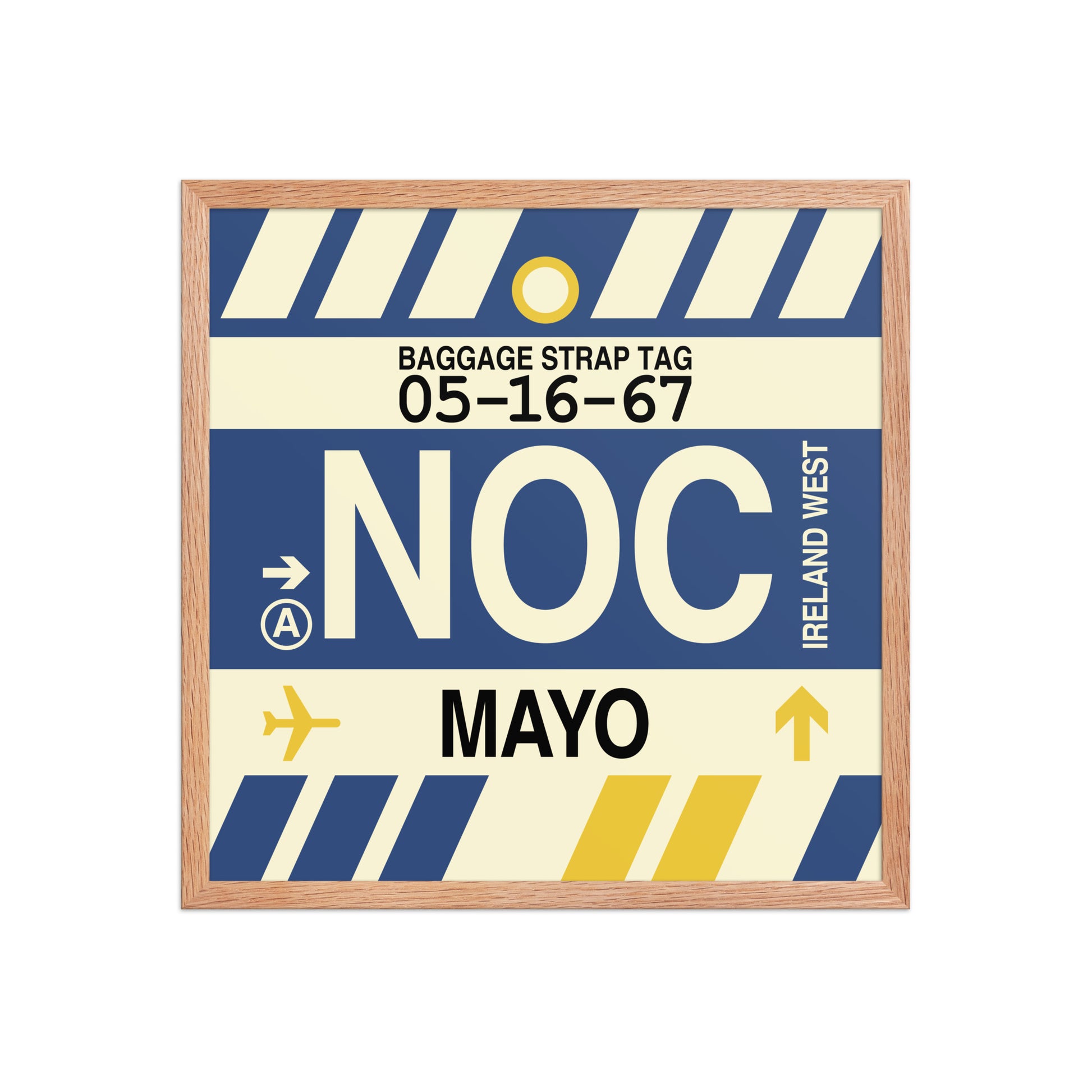 NOC Mayo Framed Print • Jet Age Baggage Tag Design • YHM Designs - Image 15
