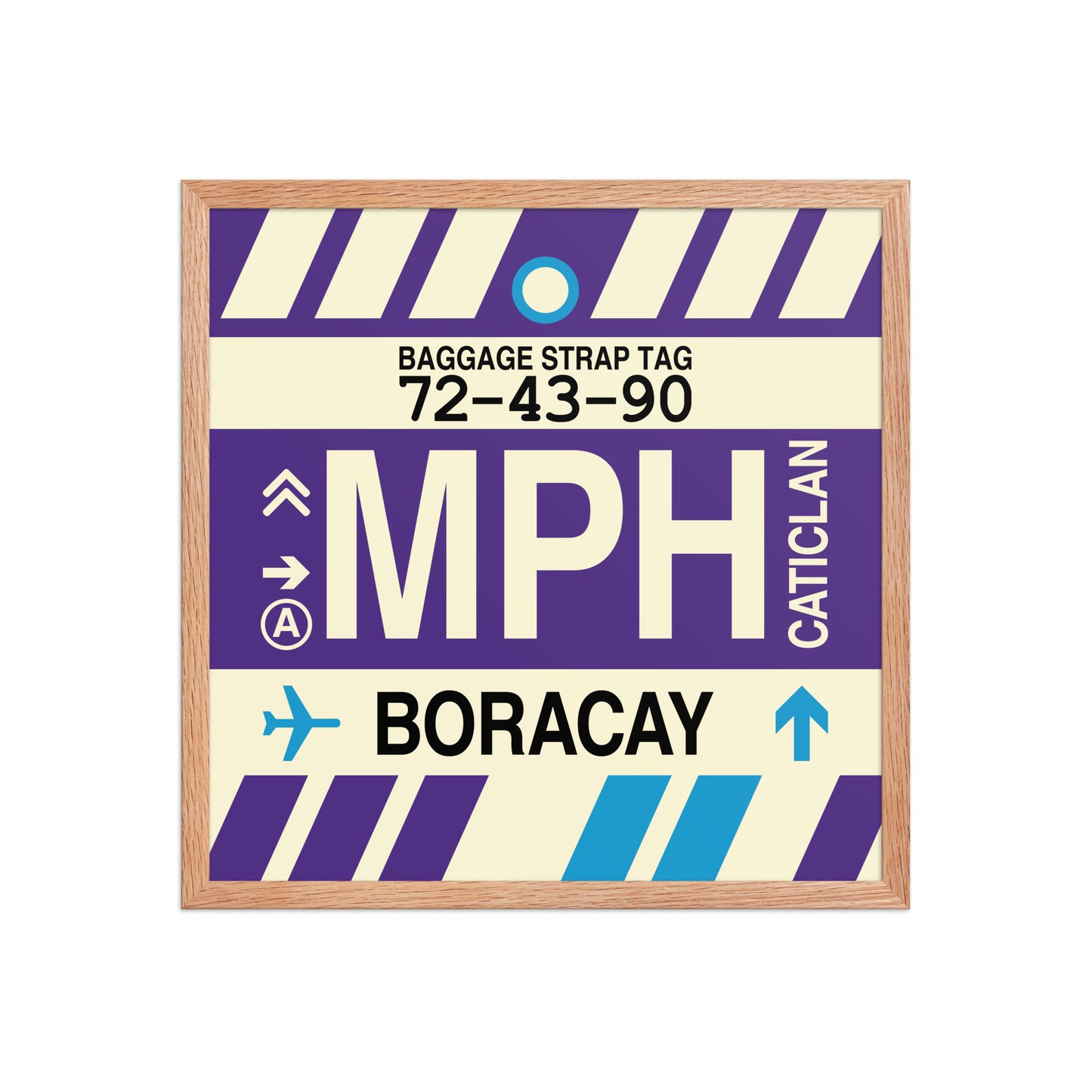 MPH Boracay Framed Print • Jet Age Baggage Tag Design • YHM Designs - Image 10