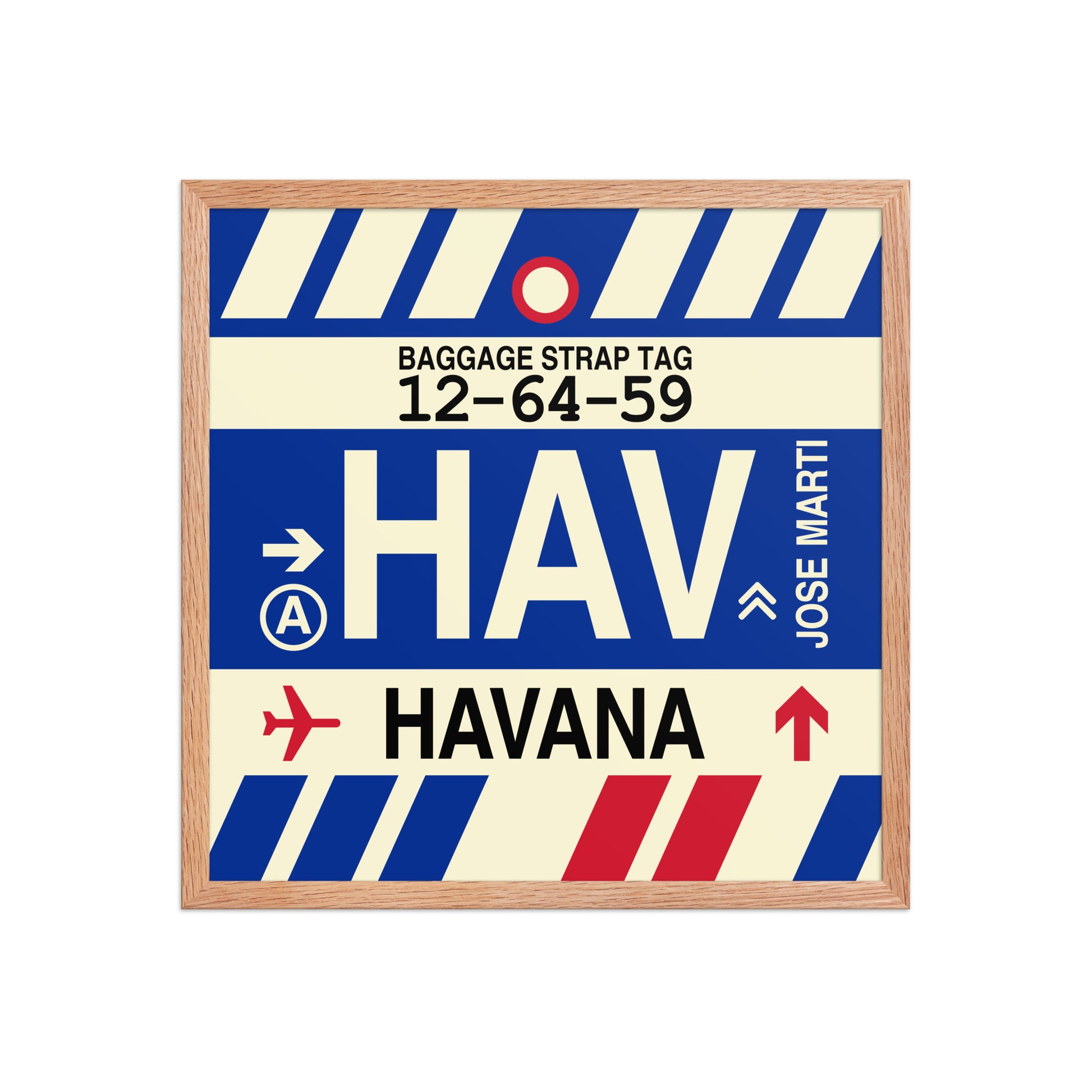 HAV Havana Framed Print • Jet Age Baggage Tag Design • YHM Designs - Image 15