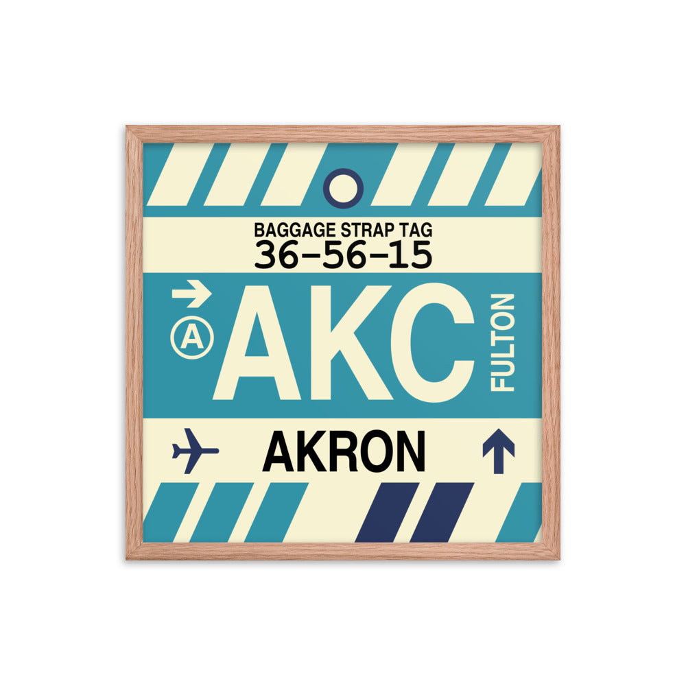 Travel-Themed Framed Print • AKC Akron • YHM Designs - Image 10