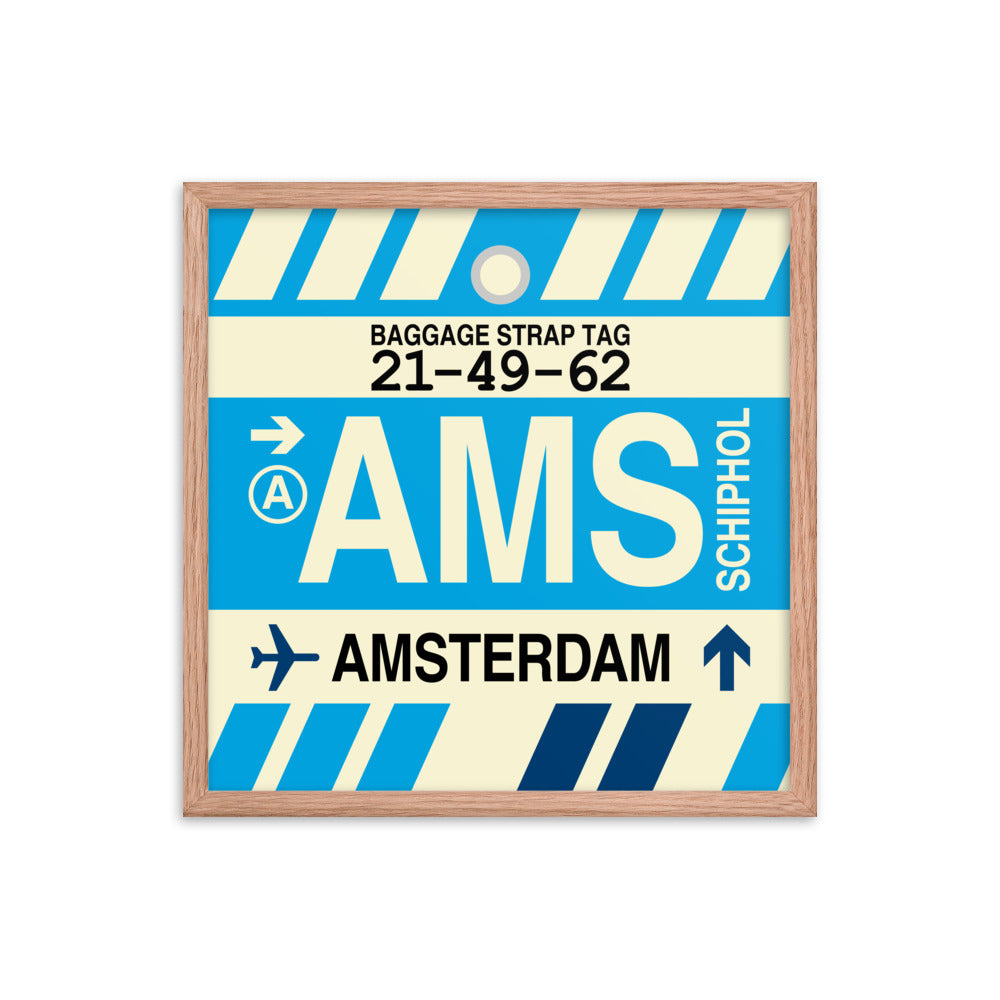 Travel-Themed Framed Print • AMS Amsterdam • YHM Designs - Image 10