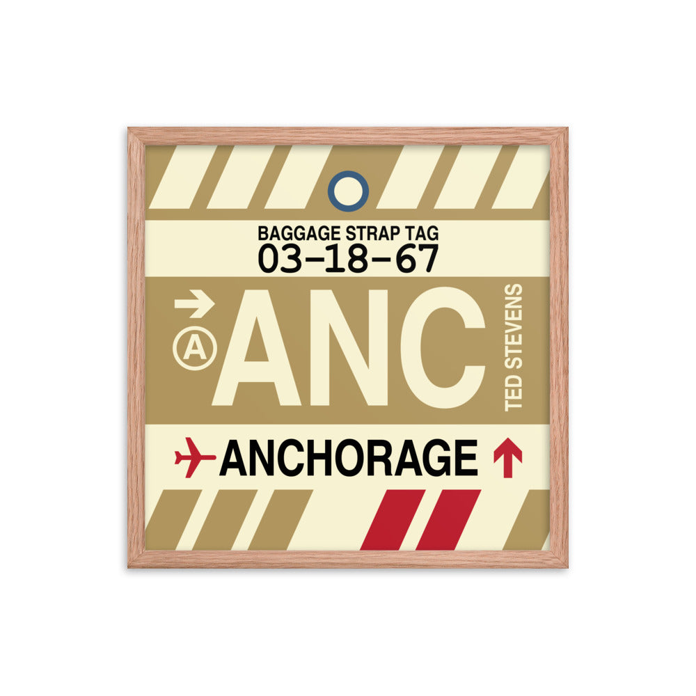 Travel-Themed Framed Print • ANC Anchorage • YHM Designs - Image 10