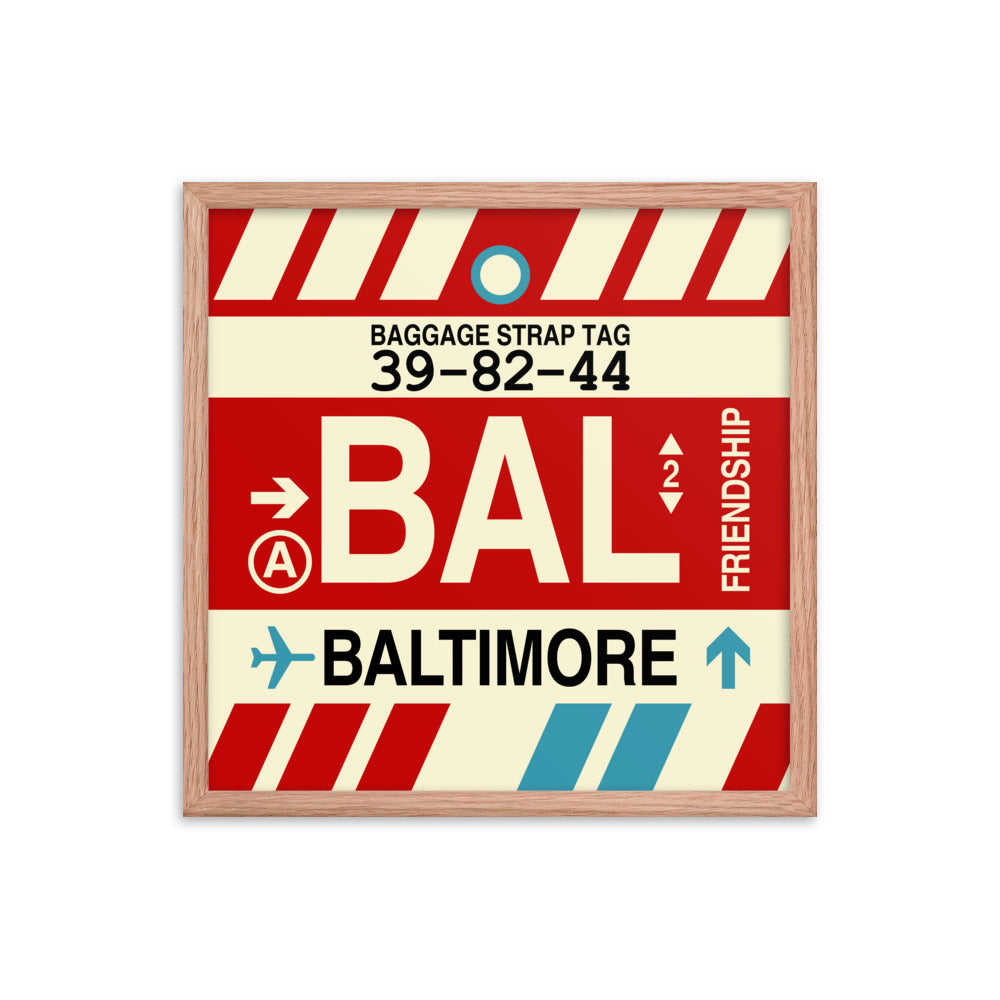 Travel-Themed Framed Print • BAL Baltimore • YHM Designs - Image 10