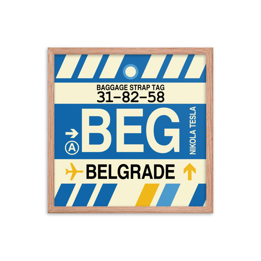 Travel-Themed Framed Print • BEG Belgrade • YHM Designs - Image 10