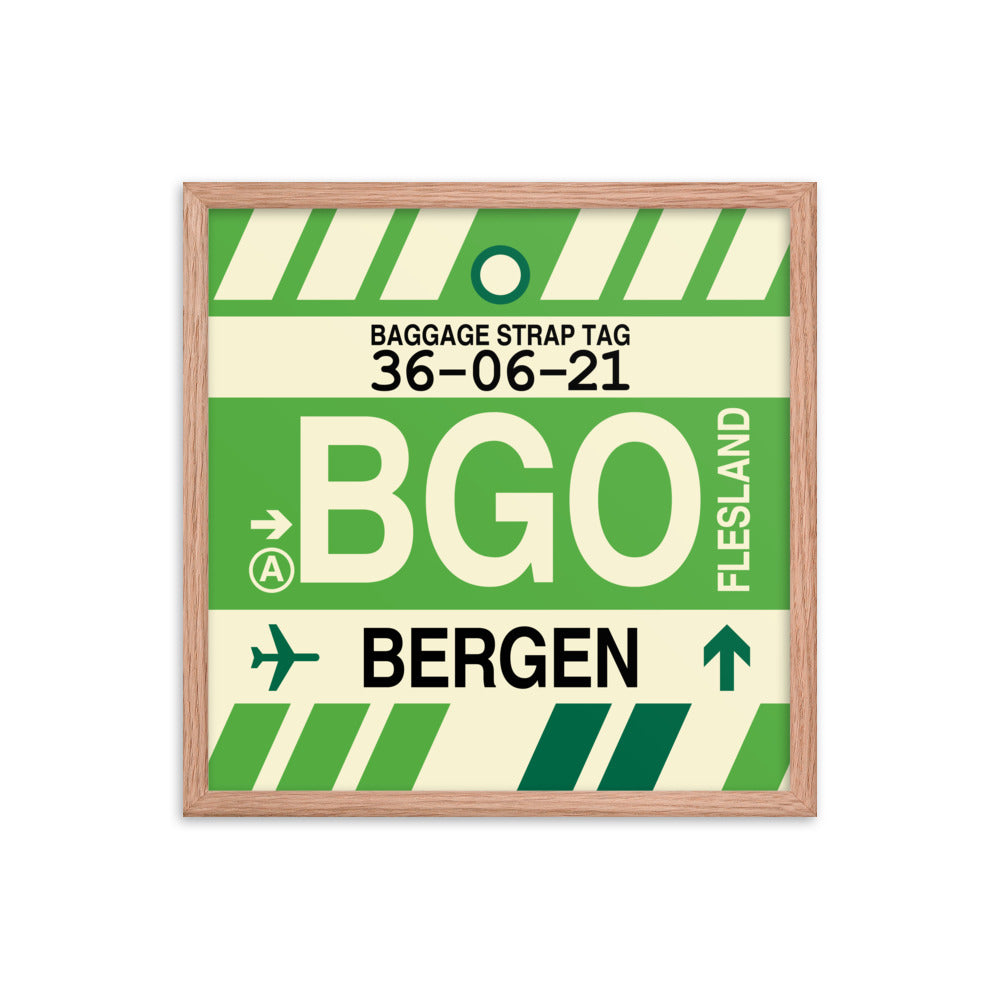 Travel-Themed Framed Print • BGO Bergen • YHM Designs - Image 10