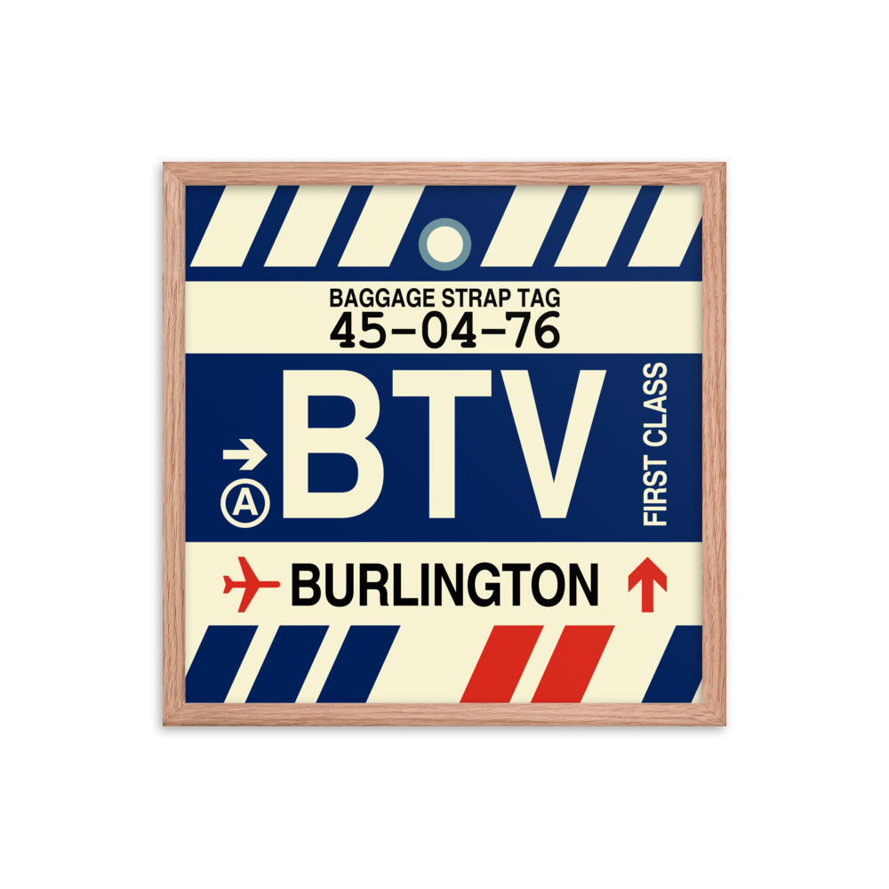 Travel-Themed Framed Print • BTV Burlington • YHM Designs - Image 10