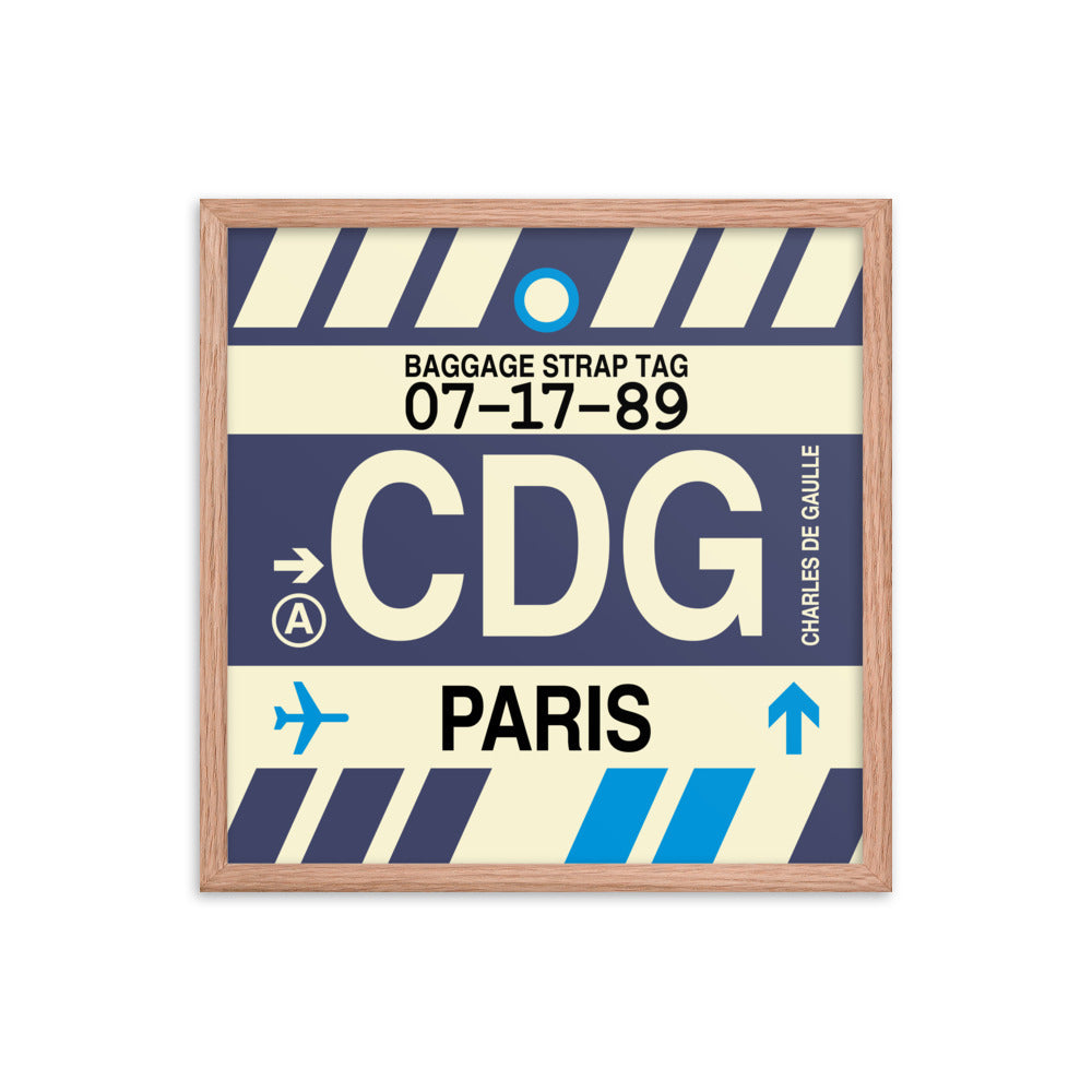 Travel-Themed Framed Print • CDG Paris Souvenir • YHM Designs - Image 10