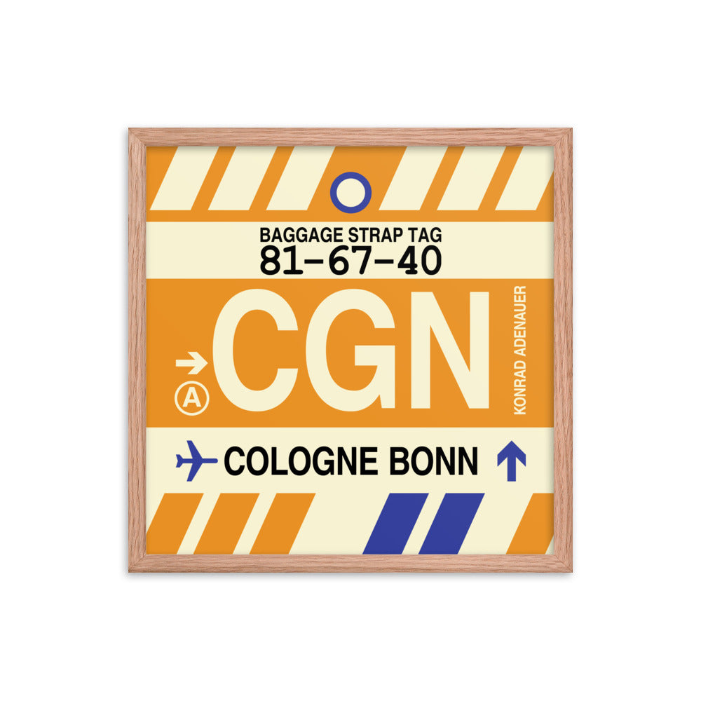 Travel-Themed Framed Print • CGN Cologne-Bonn • YHM Designs - Image 10