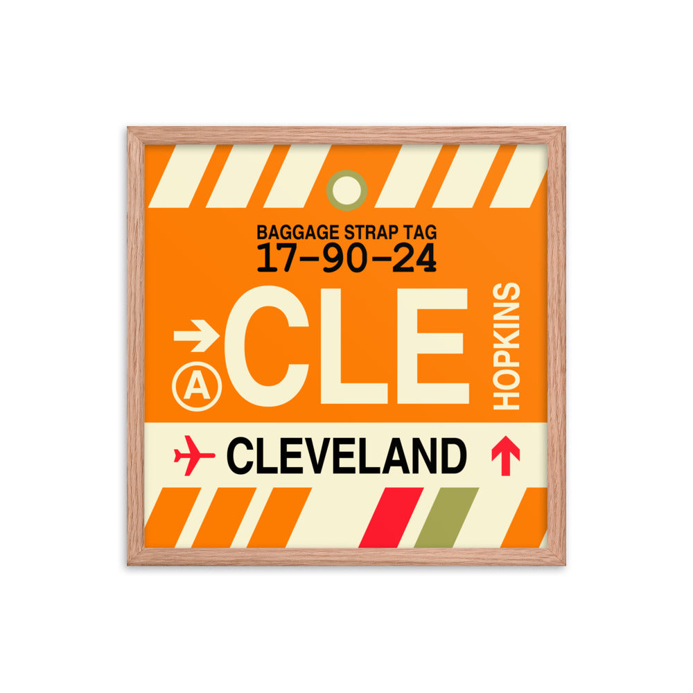 Travel-Themed Framed Print • CLE Cleveland • YHM Designs - Image 10