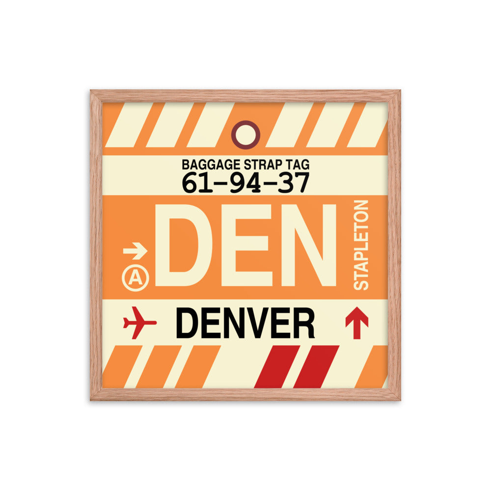 Travel-Themed Framed Print • DEN Denver • YHM Designs - Image 10
