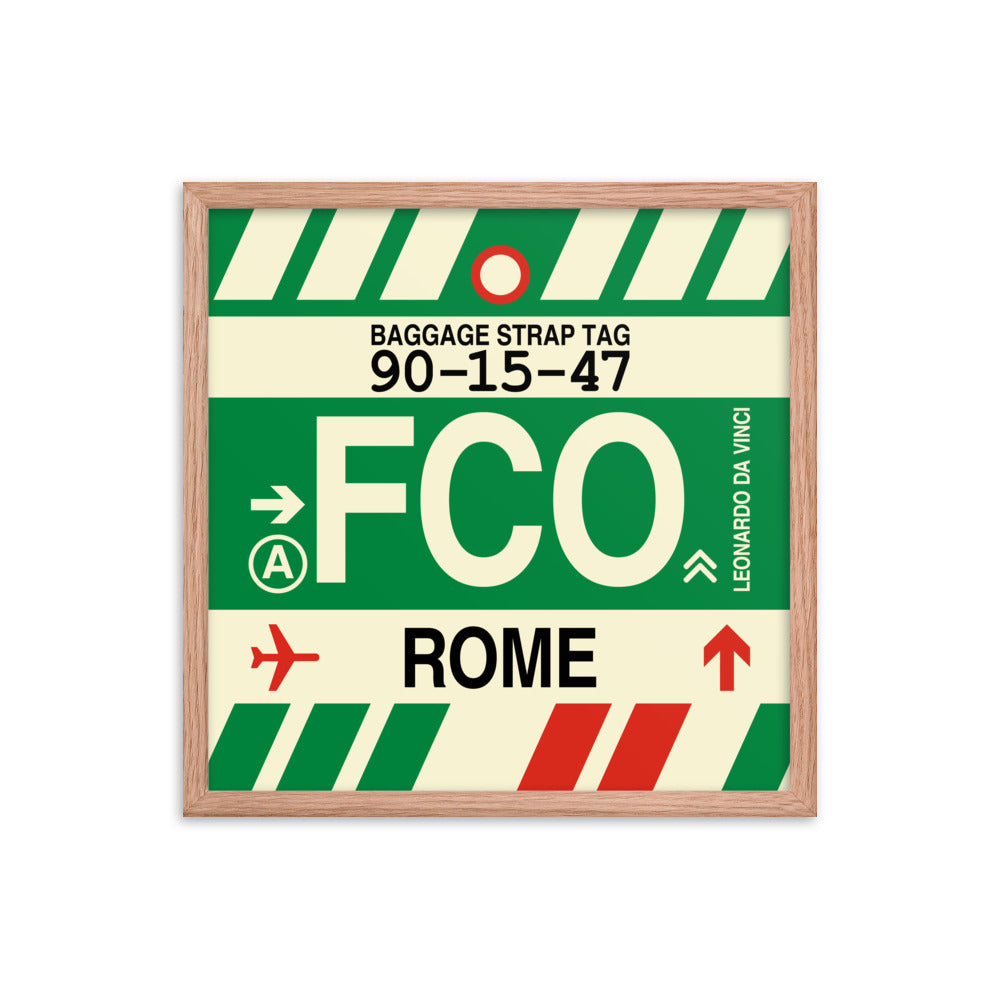 Travel-Themed Framed Print • FCO Rome • YHM Designs - Image 10