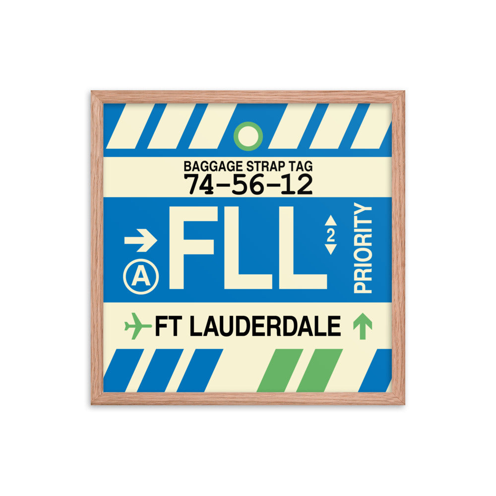 Travel-Themed Framed Print • FLL Fort Lauderdale Souvenir • YHM Designs - Image 10