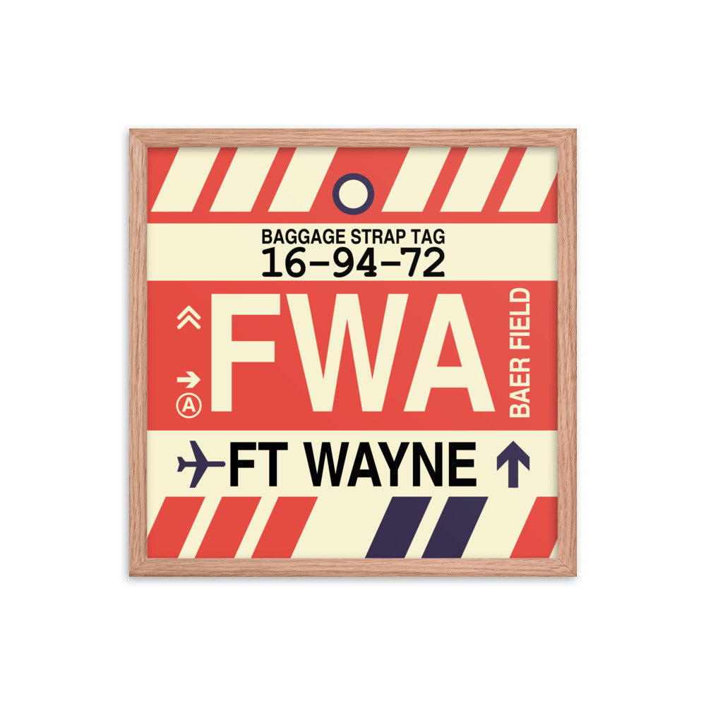 Travel-Themed Framed Print • FWA Fort Wayne • YHM Designs - Image 10