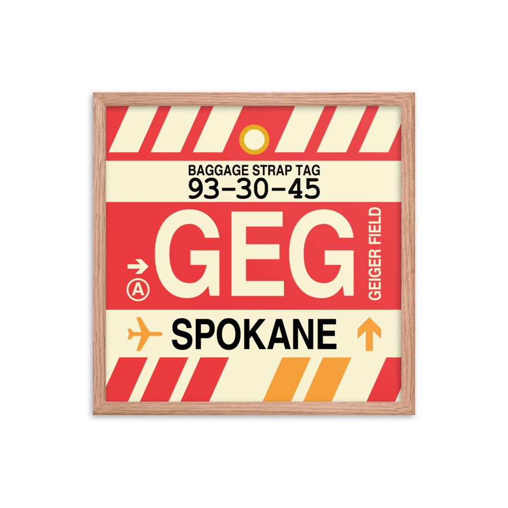 Travel-Themed Framed Print • GEG Spokane Souvenir • YHM Designs - Image 10