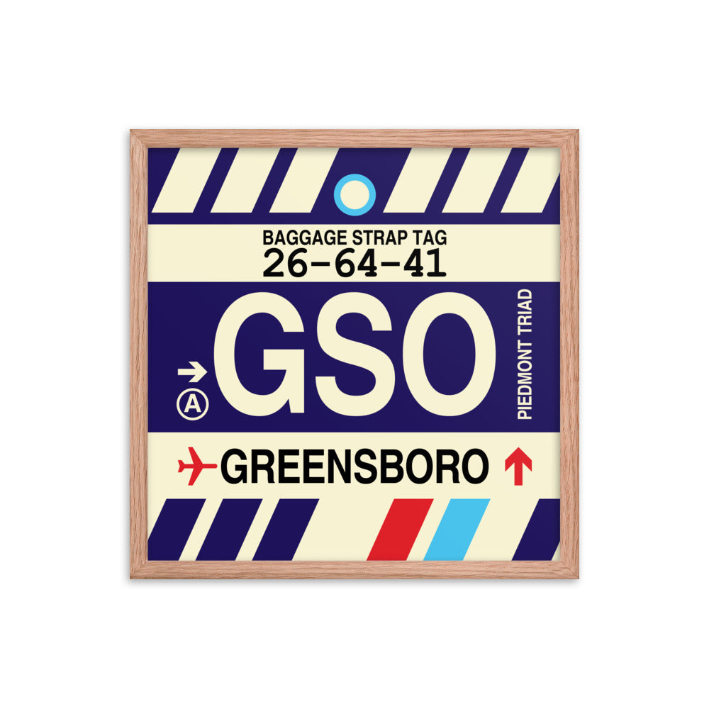 Travel-Themed Framed Print • GSO Greensboro • YHM Designs - Image 10