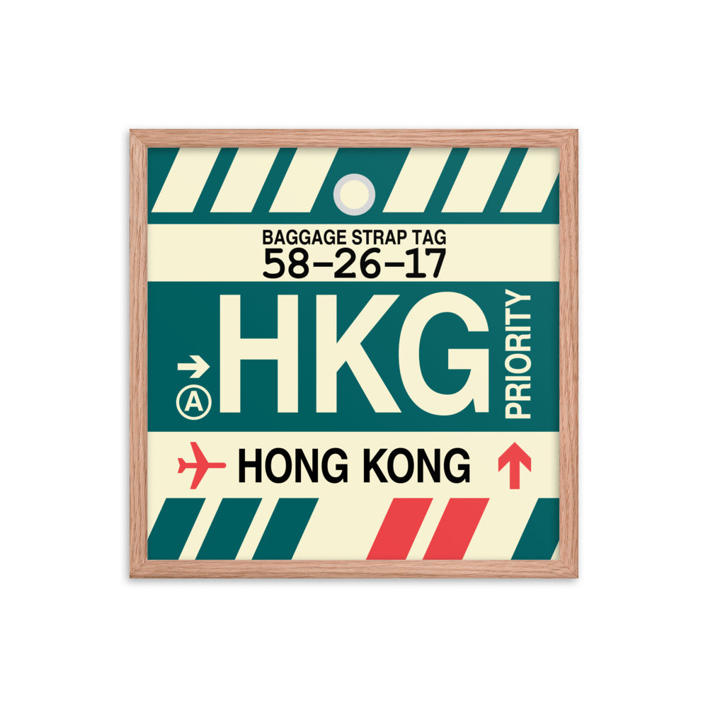Travel-Themed Framed Print • HKG Hong Kong Souvenir • YHM Designs - Image 10