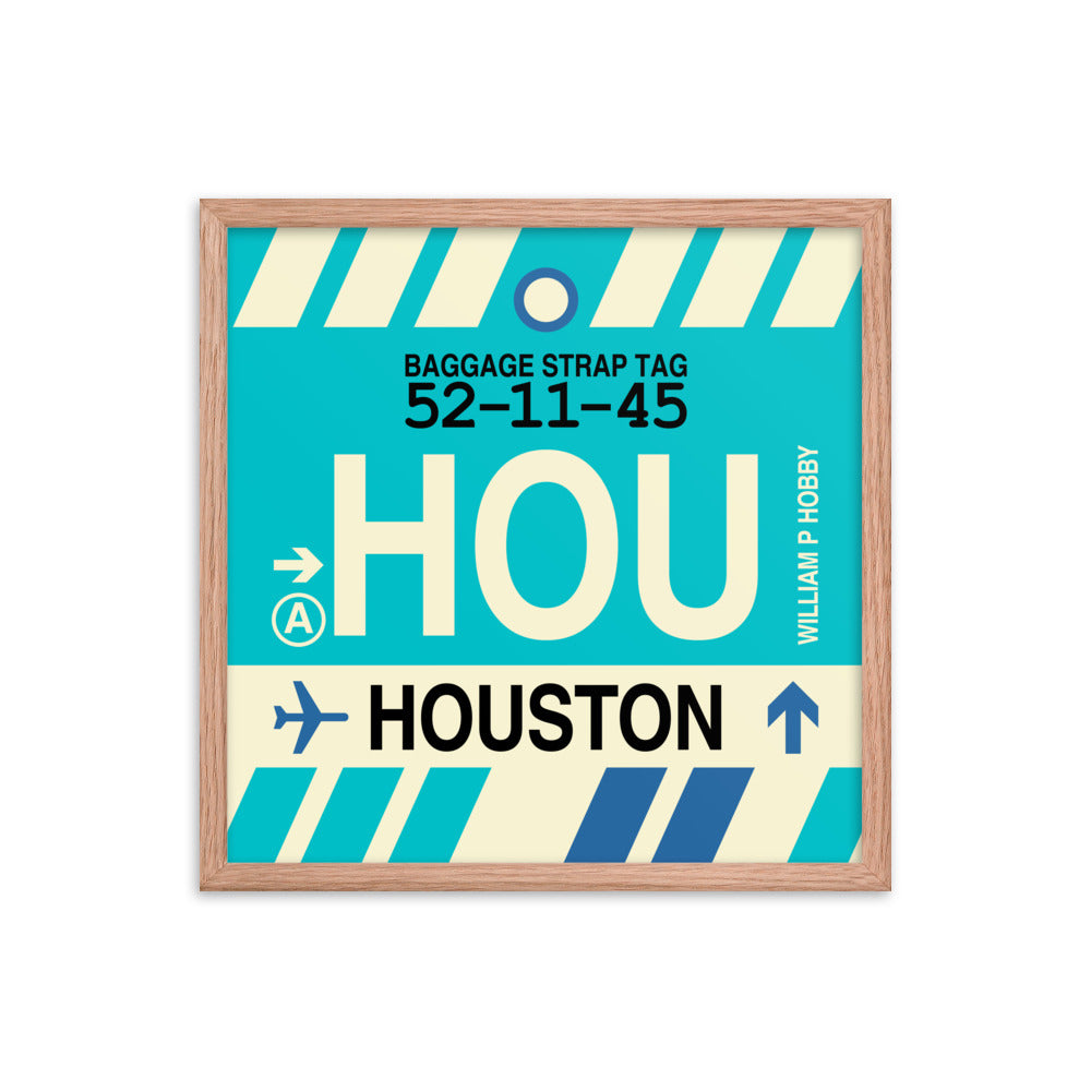 Travel-Themed Framed Print • HOU Houston • YHM Designs - Image 10