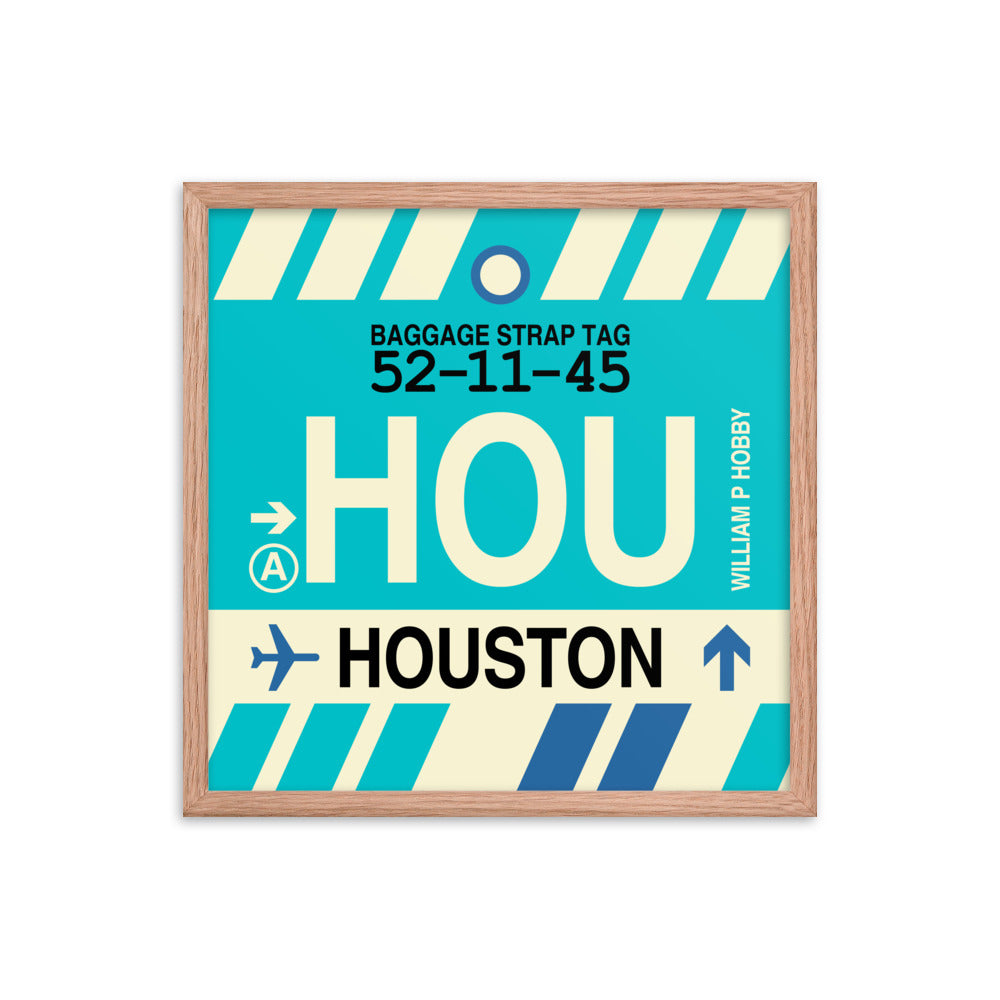 Travel-Themed Framed Print • HOU Houston Souvenir • YHM Designs - Image 10