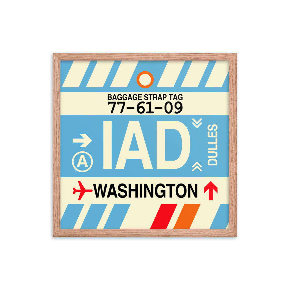 Travel-Themed Framed Print • IAD Washington • YHM Designs - Image 10