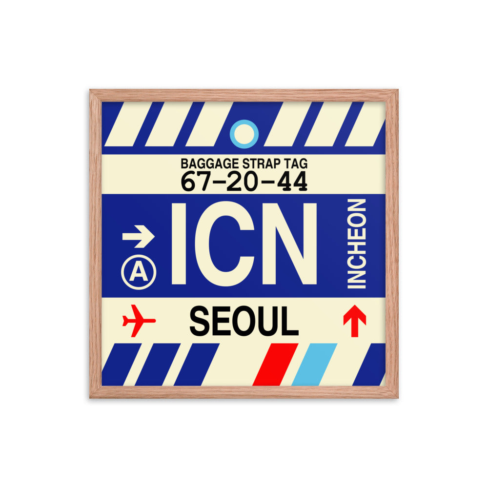 Travel-Themed Framed Print • ICN Seoul • YHM Designs - Image 10