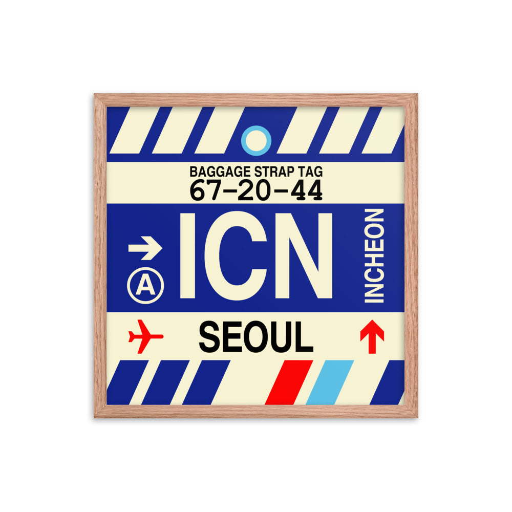 Travel-Themed Framed Print • ICN Seoul • YHM Designs - Image 10