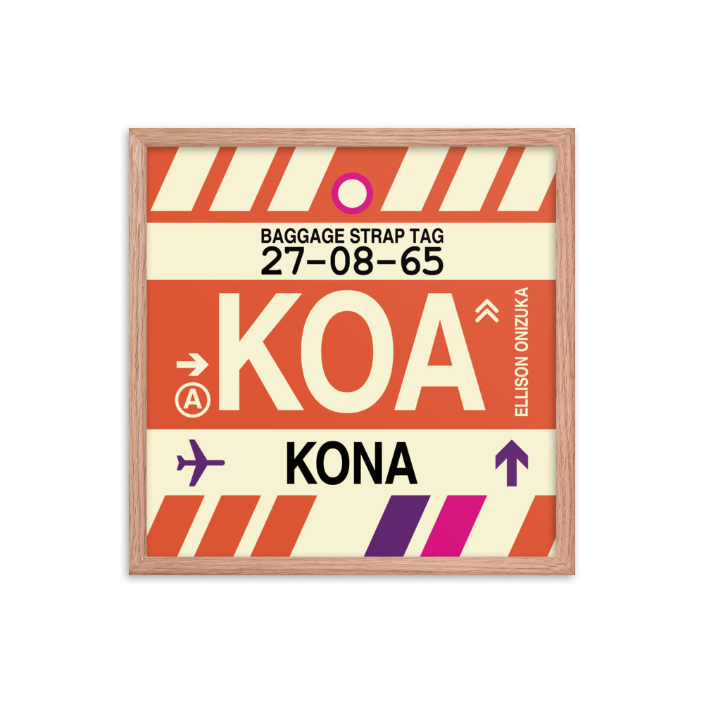 Travel-Themed Framed Print • KOA Kona Souvenir • YHM Designs - Image 10