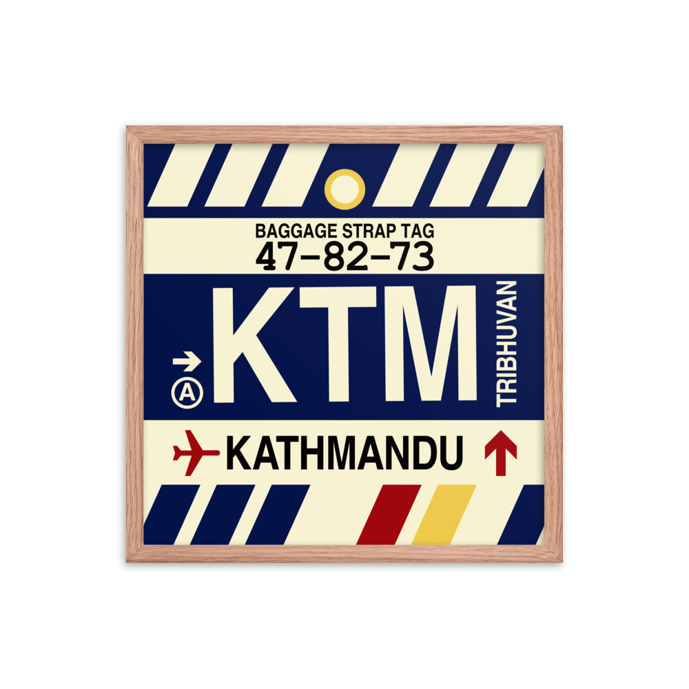 Travel-Themed Framed Print • KTM Kathmandu Souvenir • YHM Designs - Image 10