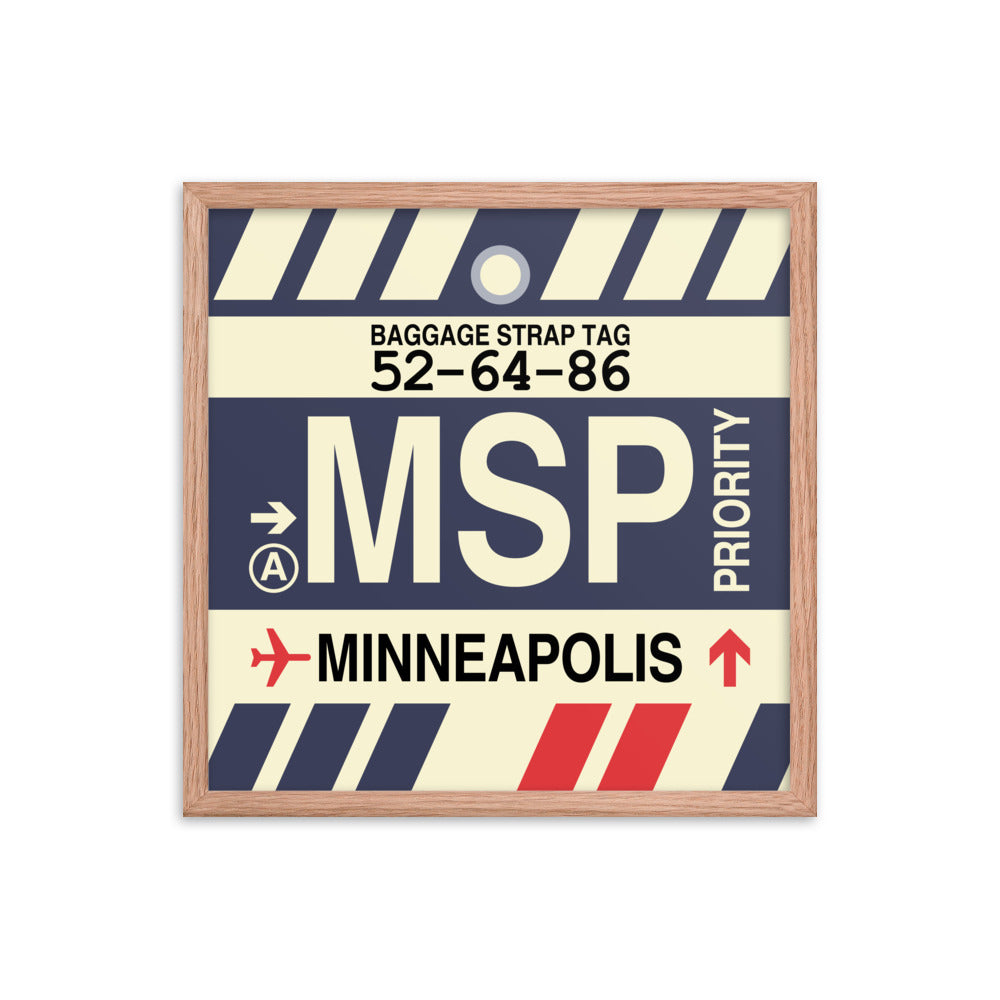 Travel-Themed Framed Print • MSP Minneapolis • YHM Designs - Image 10